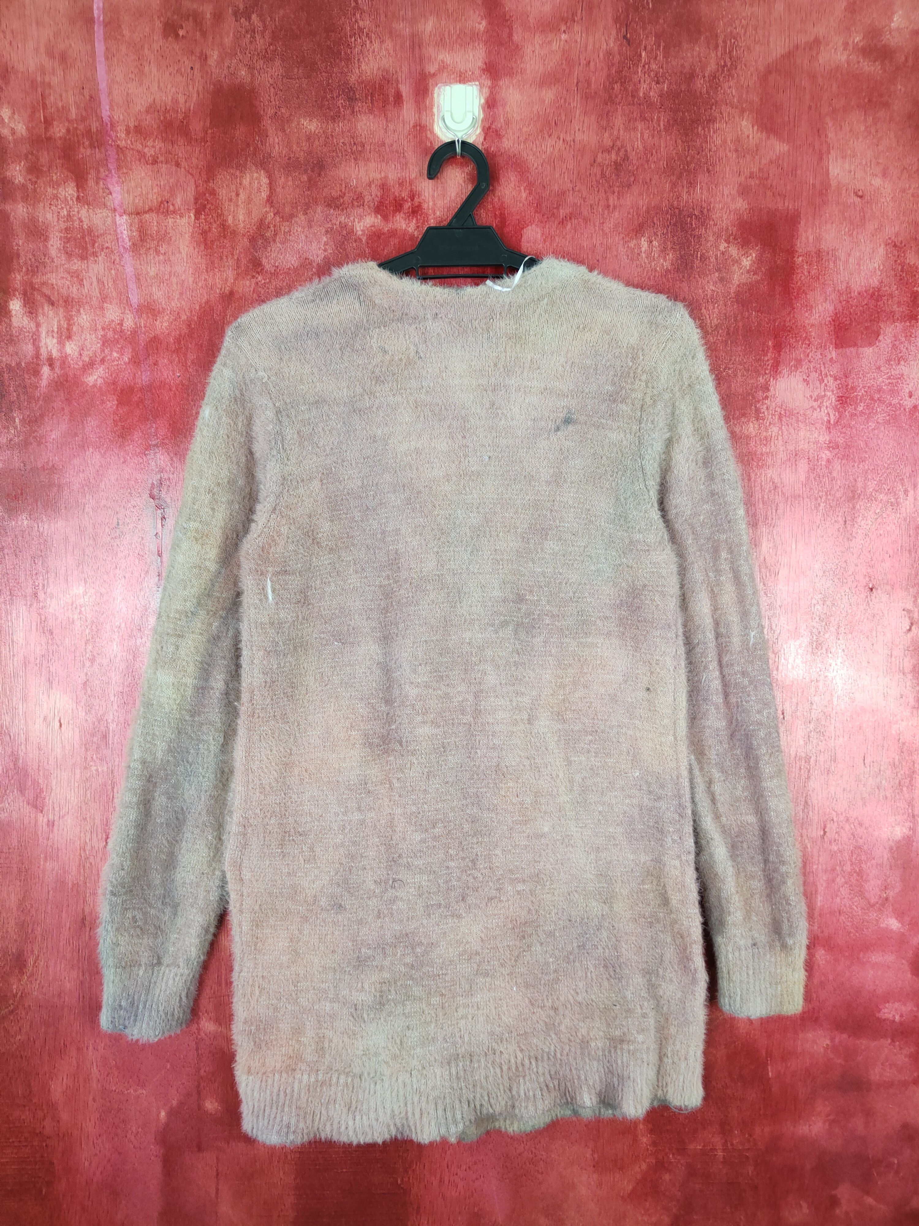 Homespun Knitwear × Japanese Brand Naughty Dog faded cardigan Shaggy Fur Mohair Knitwear #S407 Size M / US 6-8 / IT 42-44 - 7 Thumbnail