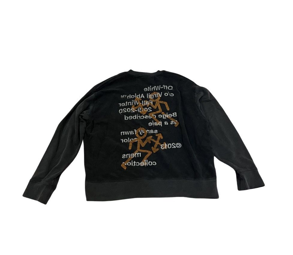 Pictogram stickman inside out crewneck sweatshirt