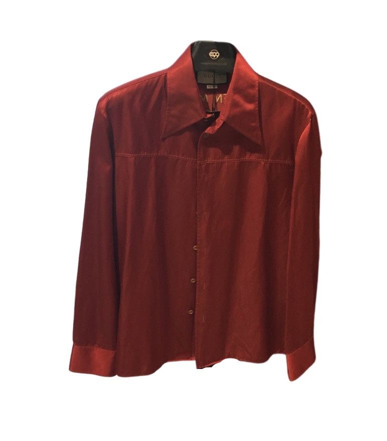 Gucci Dances with the daffodils embroidery satin shirt Size US M / EU 48-50 / 2 - 2 Thumbnail