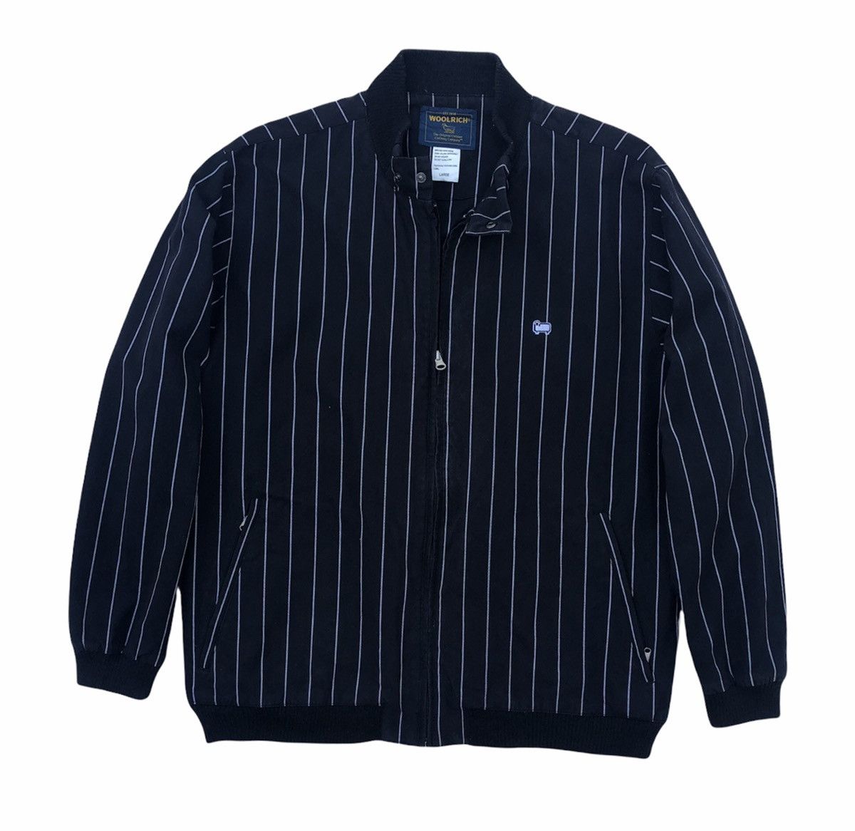 Vintage Vintage Woolrich Striped Bomber Jacket Size US L / EU 52-54 / 3 - 4 Thumbnail