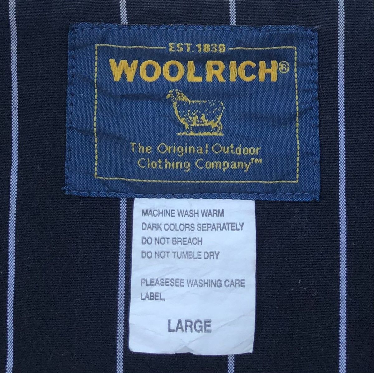 Vintage Vintage Woolrich Striped Bomber Jacket Size US L / EU 52-54 / 3 - 13 Thumbnail