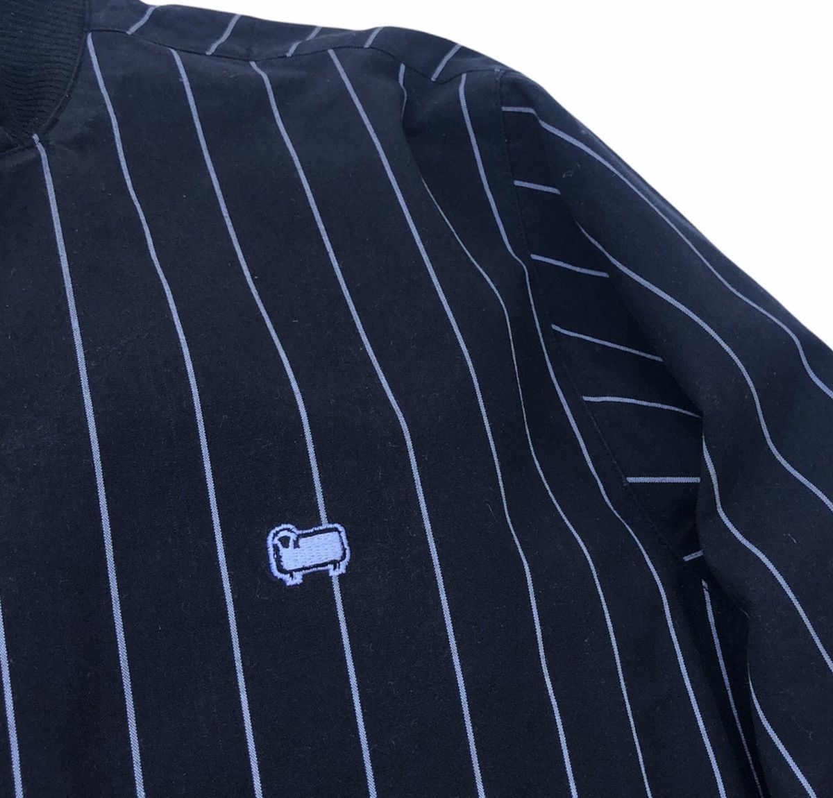 Vintage Vintage Woolrich Striped Bomber Jacket Size US L / EU 52-54 / 3 - 10 Thumbnail