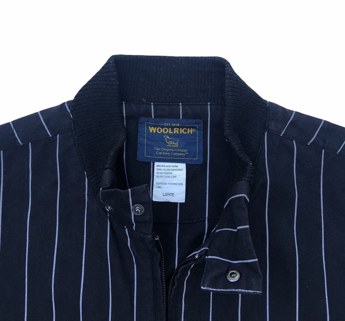Vintage Vintage Woolrich Striped Bomber Jacket Size US L / EU 52-54 / 3 - 7 Thumbnail