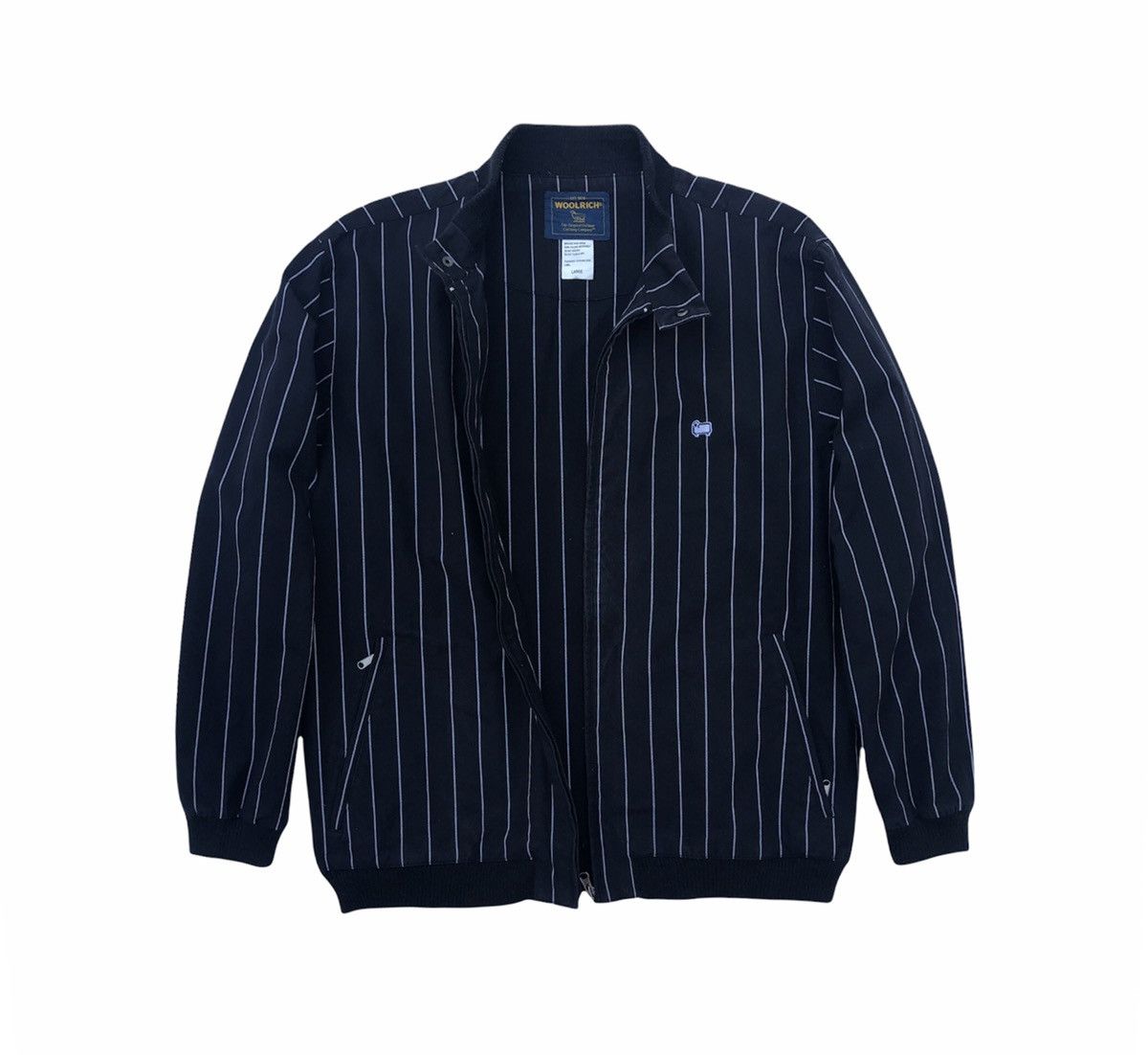 Vintage Vintage Woolrich Striped Bomber Jacket Size US L / EU 52-54 / 3 - 3 Thumbnail