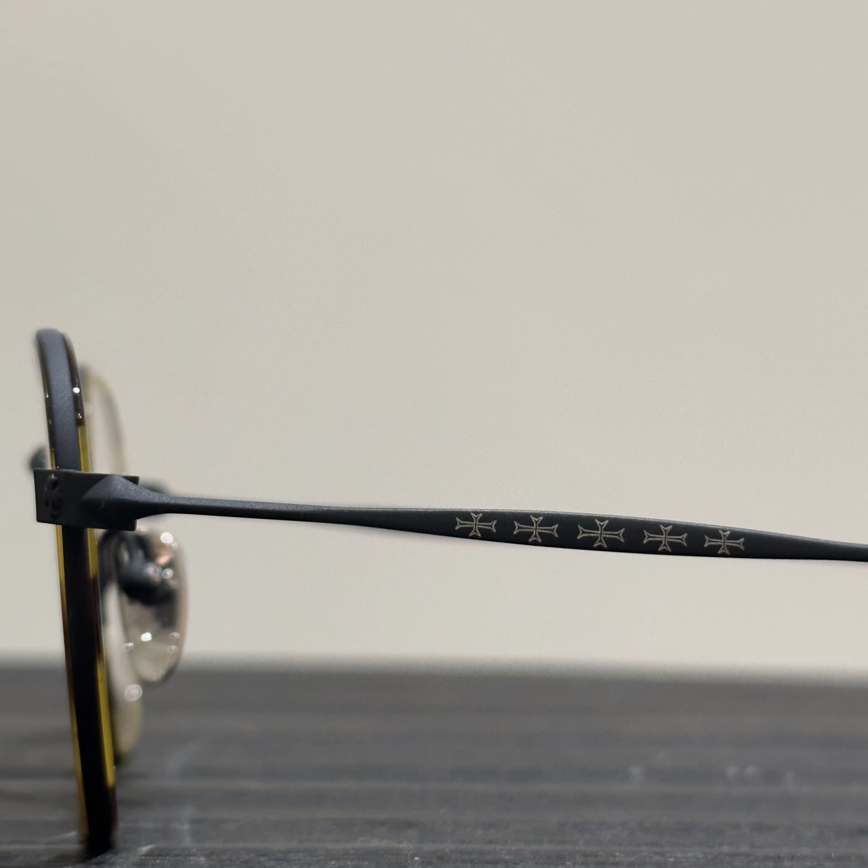 Chrome Hearts Chrome Hearts BONE PRONE I BOS/MBK Glasses Frame Size ONE SIZE - 8 Thumbnail