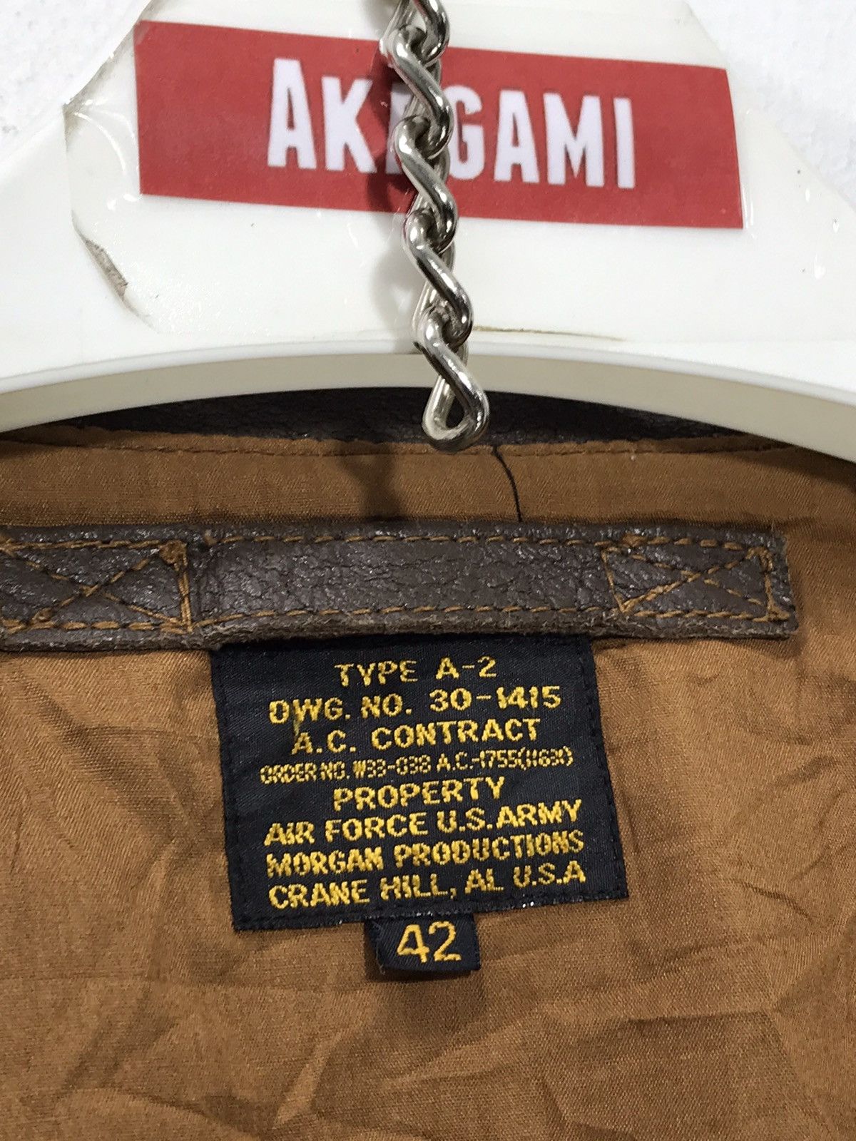 Other Japan Brand Morgan Type A-2 Leather Jacket USAAF WWII 27🟩 Size US M / EU 48-50 / 2 - 11 Thumbnail