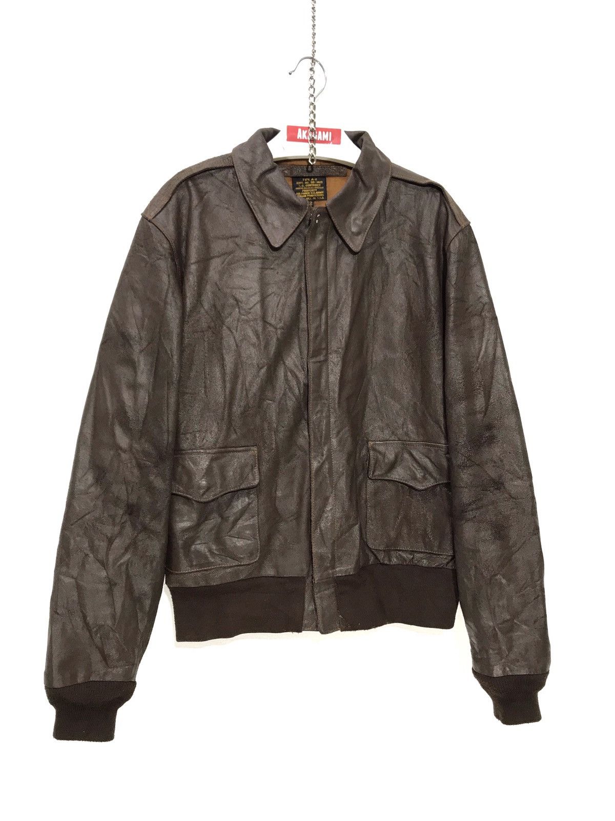 Other Japan Brand Morgan Type A-2 Leather Jacket USAAF WWII 27🟩 Size US M / EU 48-50 / 2 - 1 Thumbnail