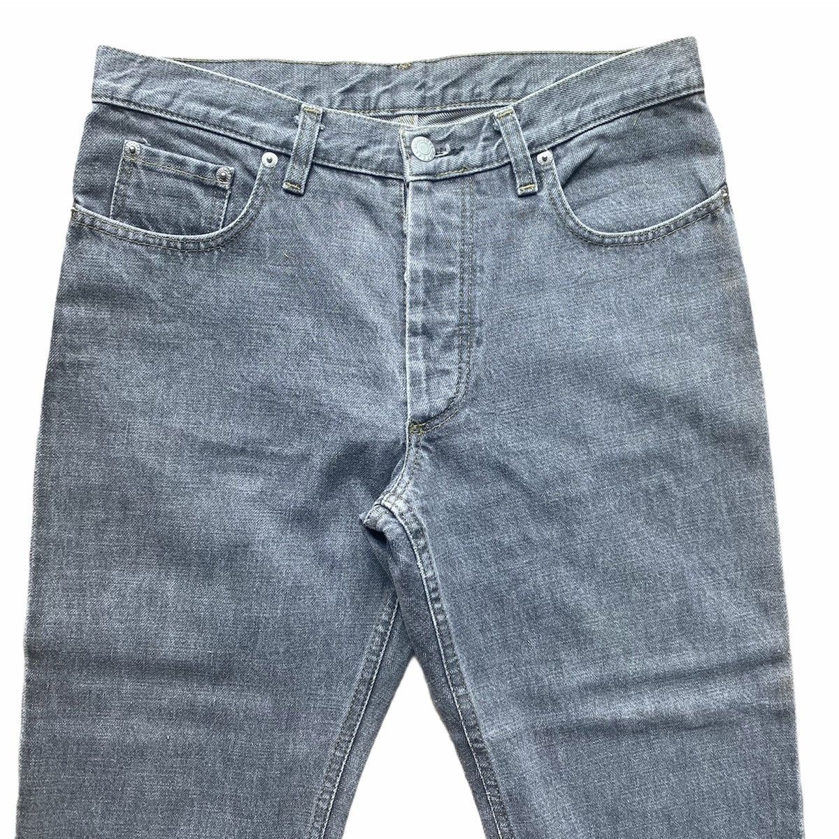 Helmut Lang Helmut Lang Archive Grey Wash Contrast Green Stitch Denim Size US 30 / EU 46 - 2 Thumbnail