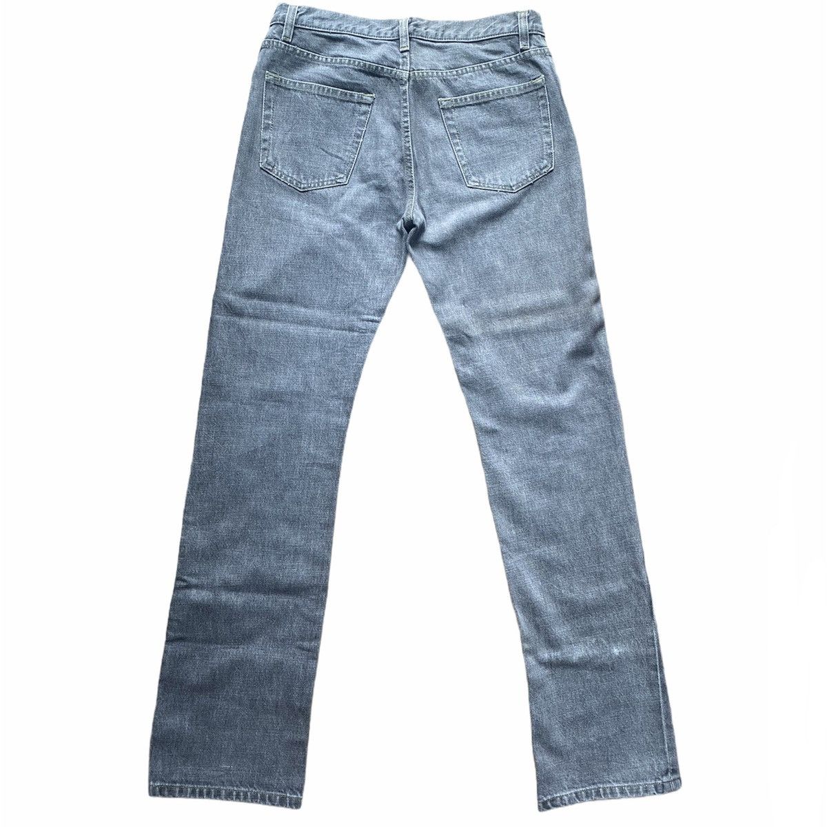 Helmut Lang Helmut Lang Archive Grey Wash Contrast Green Stitch Denim Size US 30 / EU 46 - 4 Thumbnail
