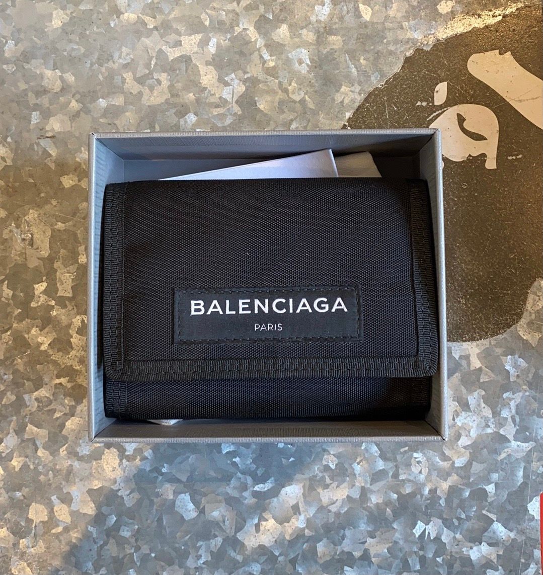 Pre-owned Balenciaga Logo Wallet In Black