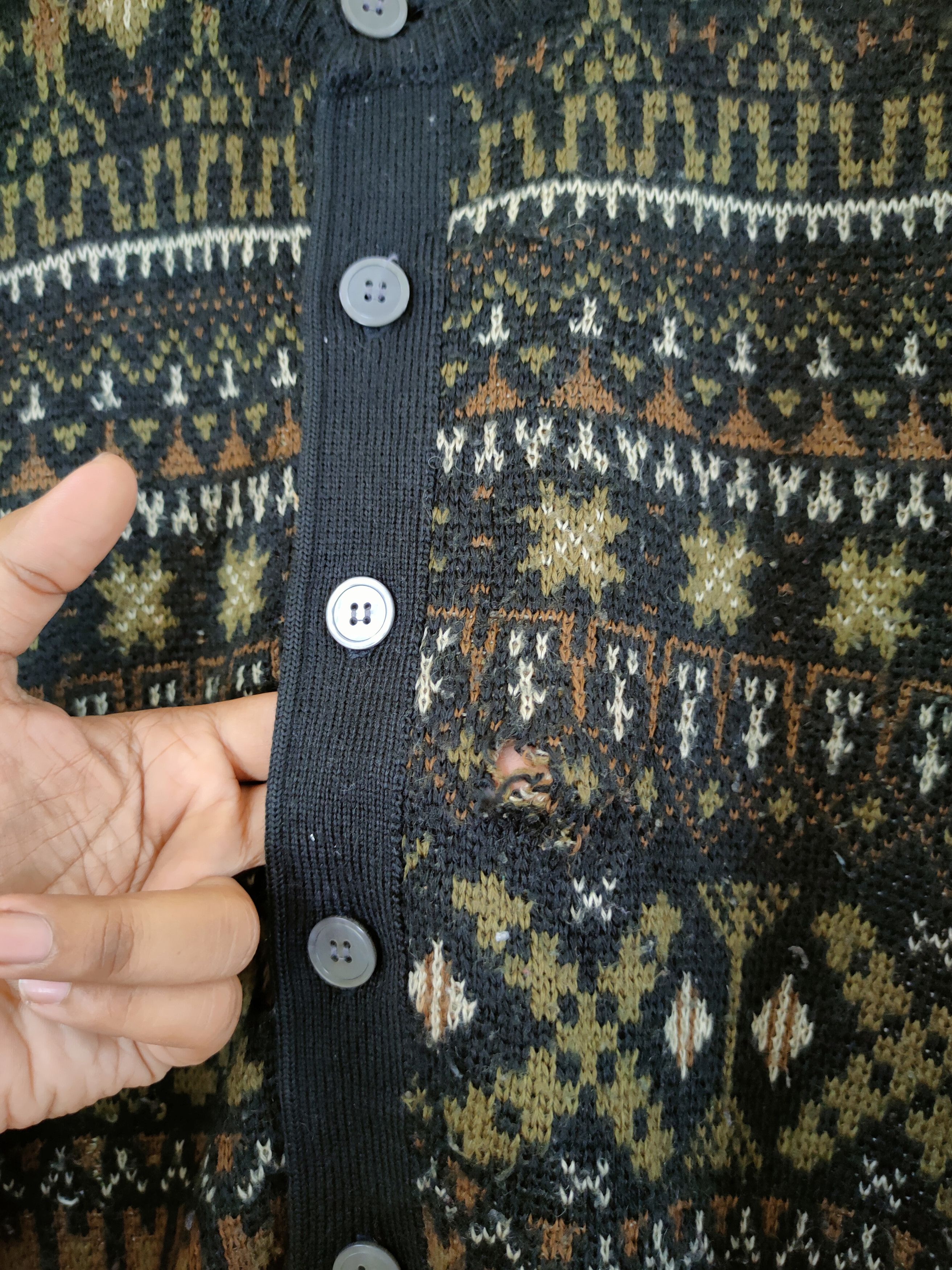 Vintage DL Apoy Men cardigan vintage knitwear japan style #46-478 Size US M / EU 48-50 / 2 - 5 Thumbnail