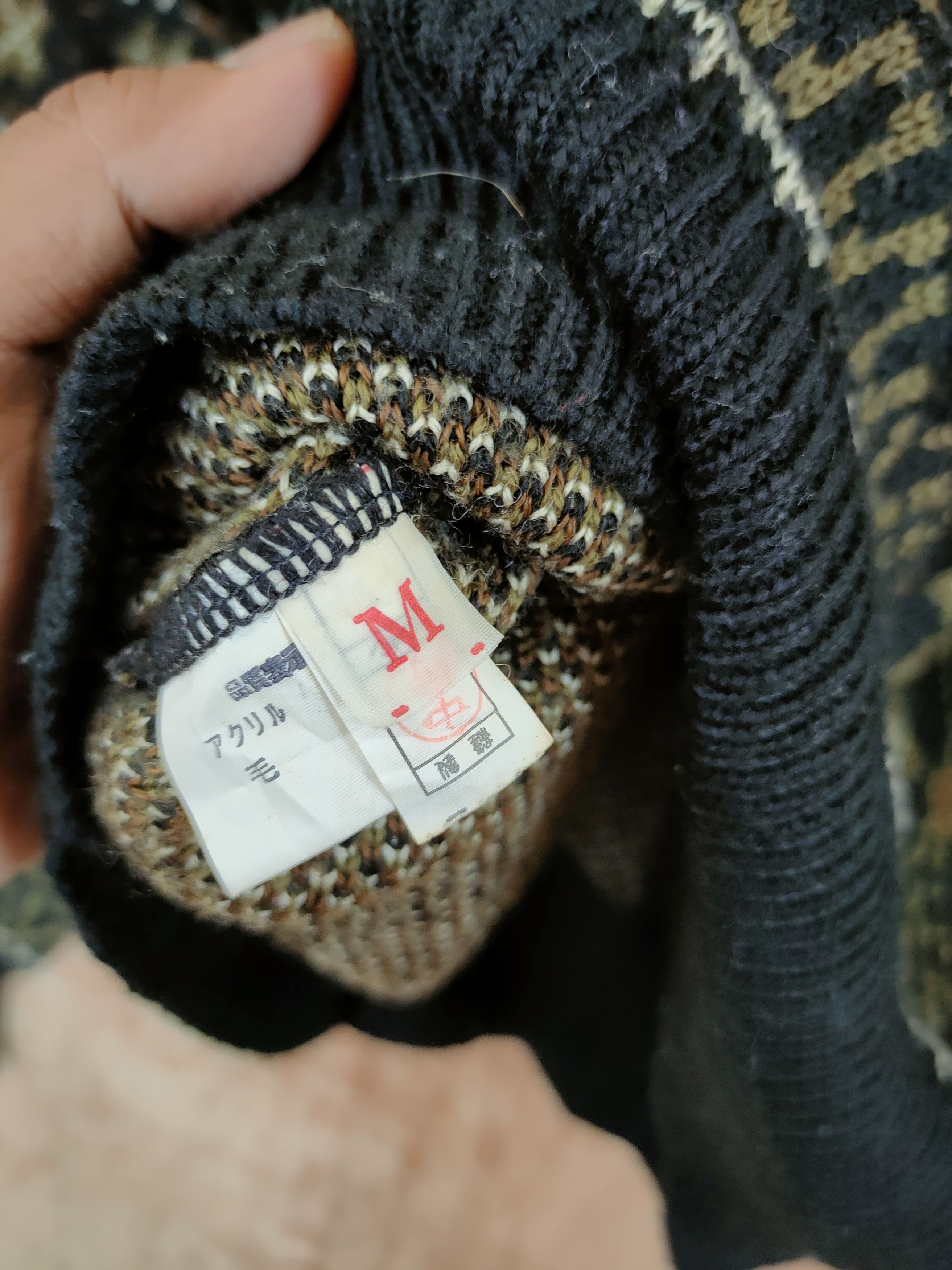 Vintage DL Apoy Men cardigan vintage knitwear japan style #46-478 Size US M / EU 48-50 / 2 - 10 Thumbnail