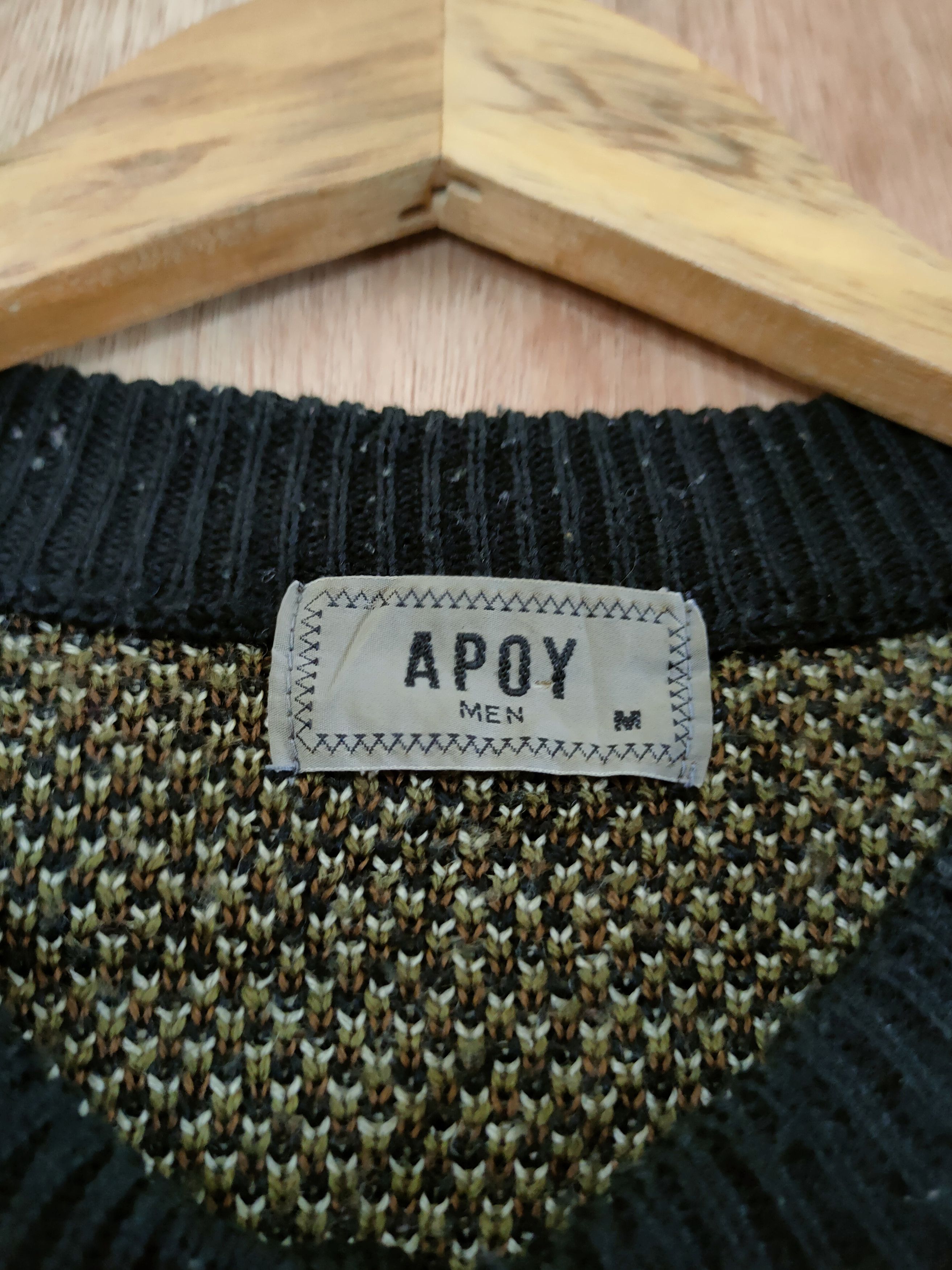 Vintage DL Apoy Men cardigan vintage knitwear japan style #46-478 Size US M / EU 48-50 / 2 - 4 Thumbnail