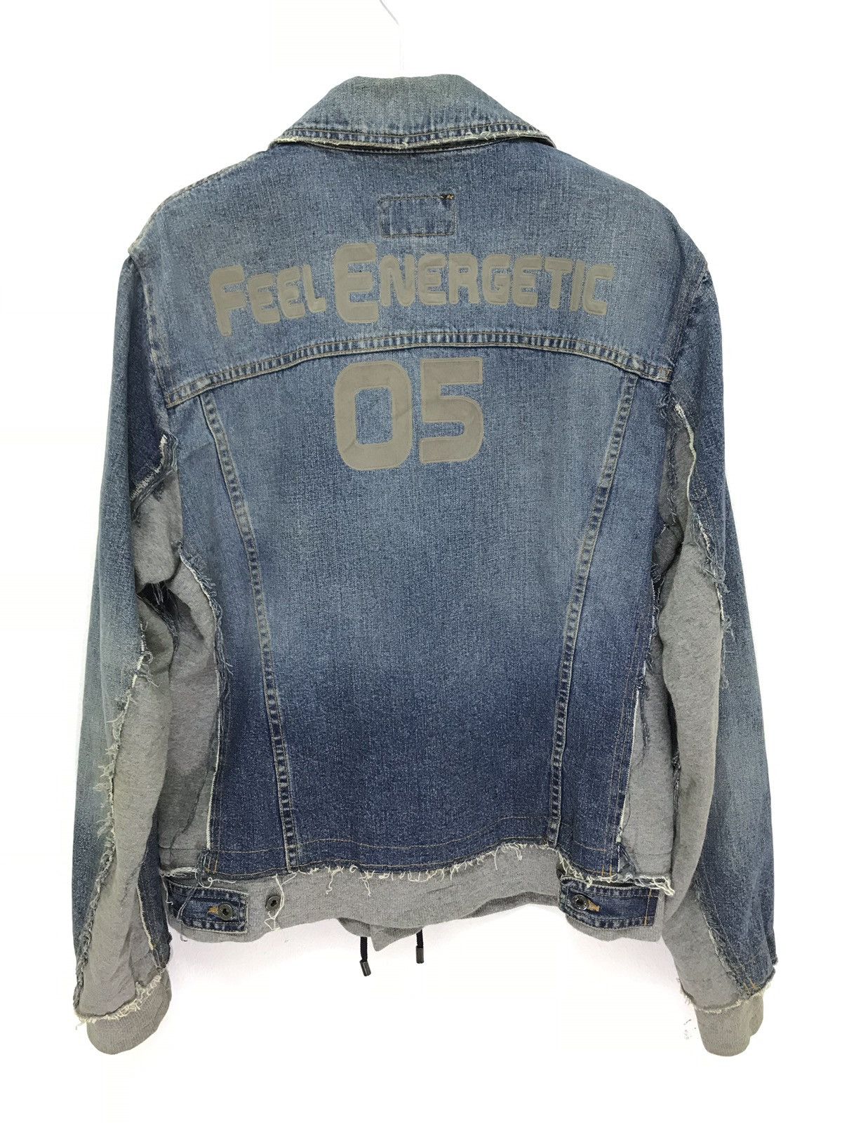 D&G Italy Hybrid Trucker Jacket Denim Sweatshirt 6🟩4