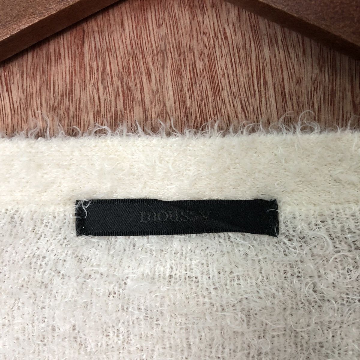 Homespun Knitwear × Japanese Brand Moussy crop top Shag Shaggy Fur Mohair Knitwear #6384 Size M / US 6-8 / IT 42-44 - 4 Thumbnail