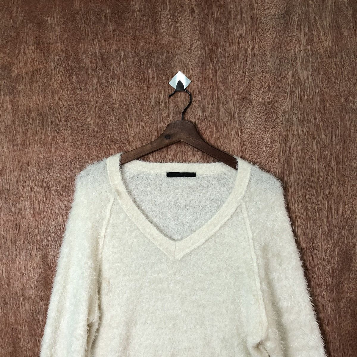 Homespun Knitwear × Japanese Brand Moussy crop top Shag Shaggy Fur Mohair Knitwear #6384 Size M / US 6-8 / IT 42-44 - 2 Thumbnail