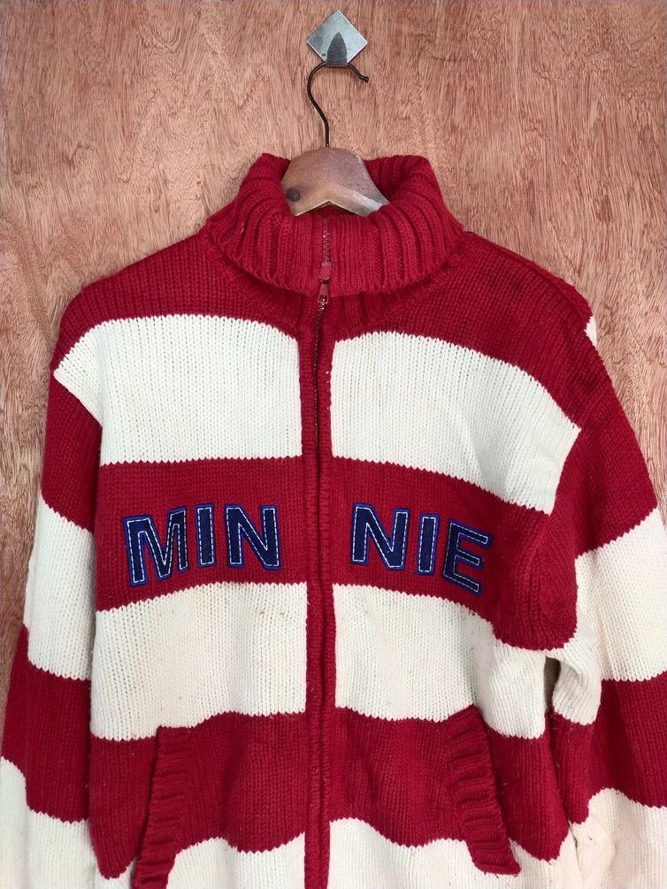 Disney Disney-Minnie Mouse stripe red/white sweaters hoodie #S170 Size US L / EU 52-54 / 3 - 9 Thumbnail