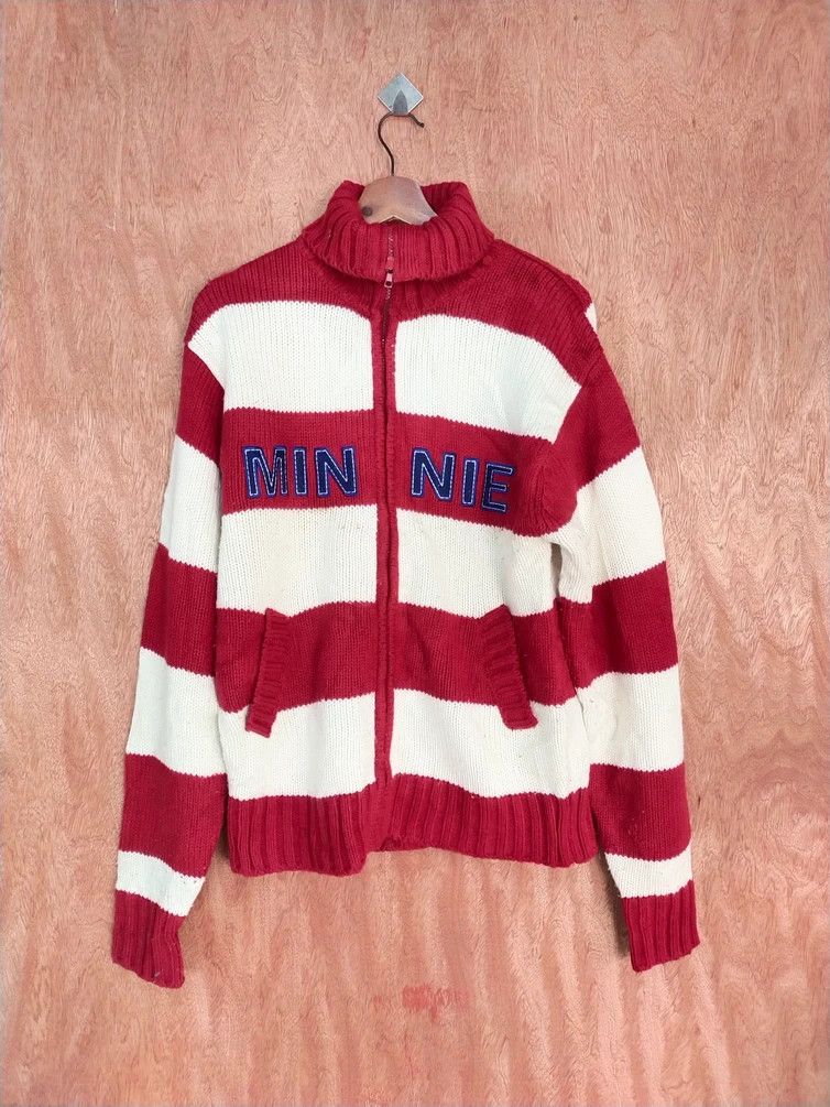 Disney Disney-Minnie Mouse stripe red/white sweaters hoodie #S170 Size US L / EU 52-54 / 3 - 10 Thumbnail