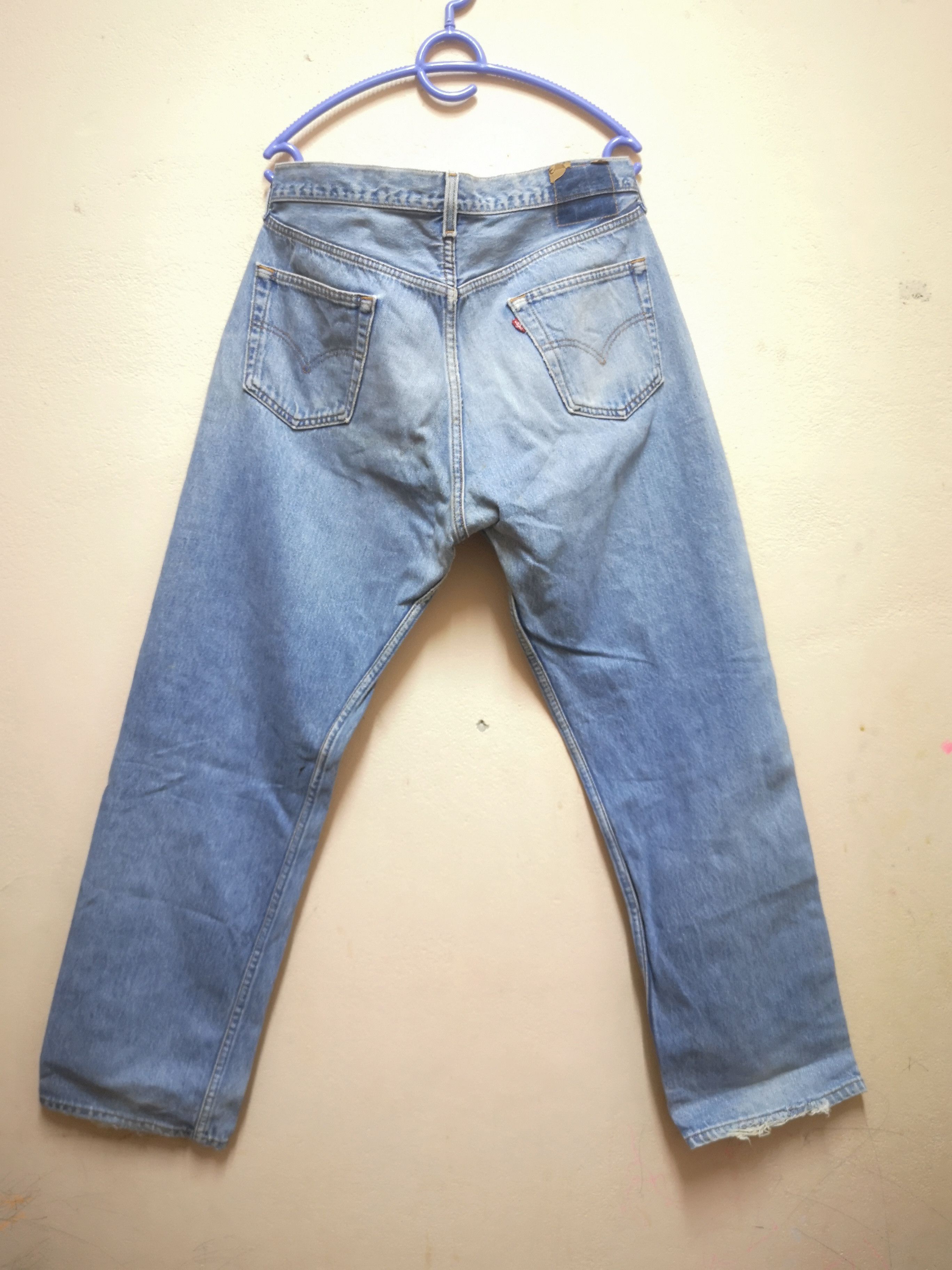 image of Levis x Vintage Distressed 90's Levi’S 501 Made In Usa in Light Blue, Men's (Size 36)