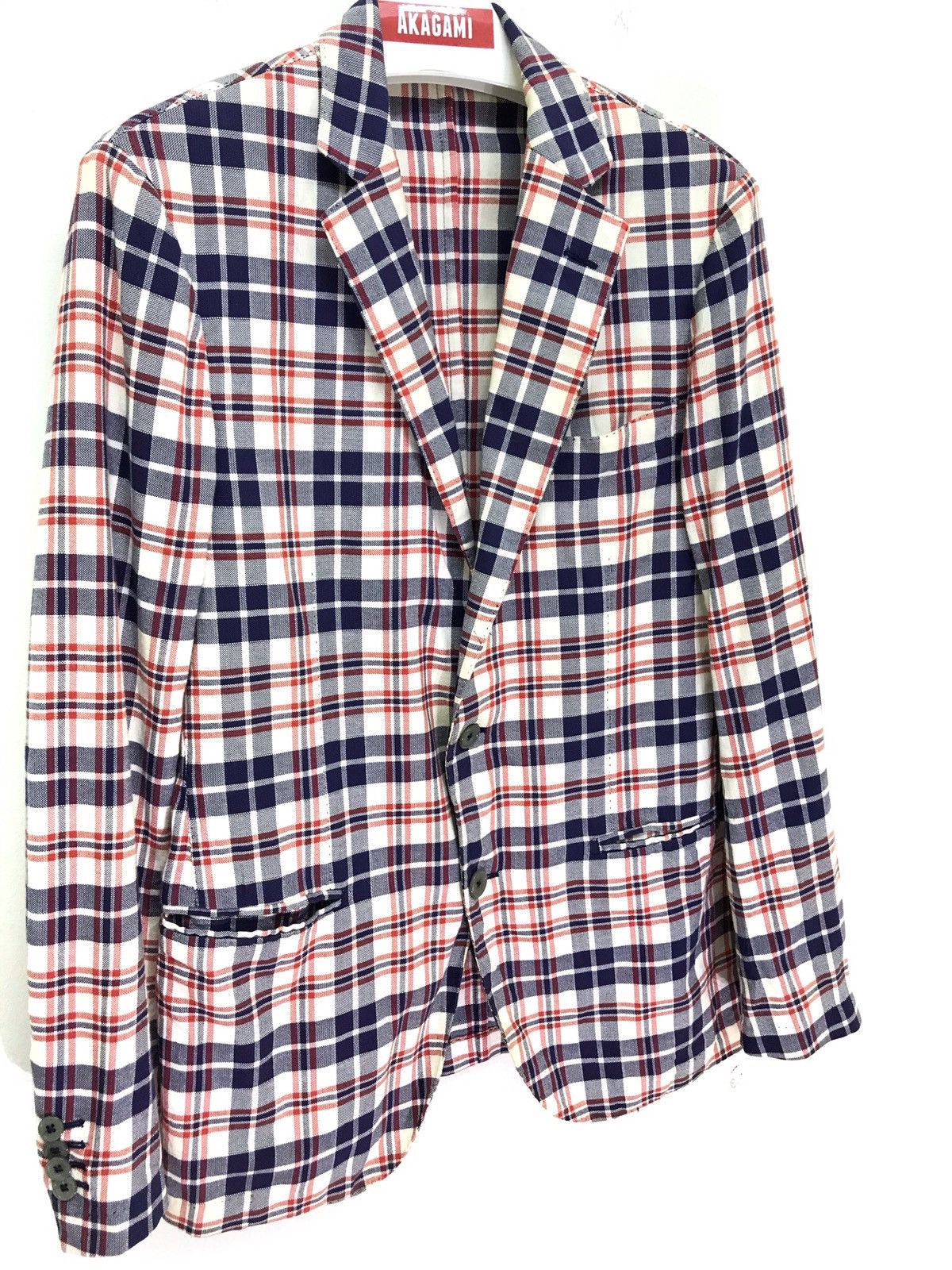 MP Massimo Piombo Made in Italy Piombo Handmade Check Blazer Size US S / EU 44-46 / 1 - 2 Thumbnail