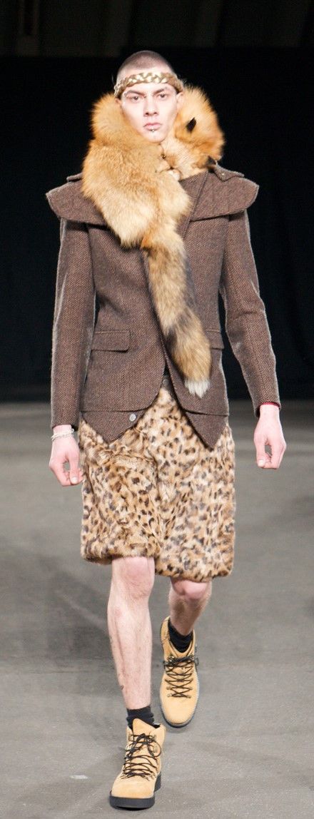 Japanese Brand ★2010 Phenomenon Leopard Print Rabbit Fur Shorts Size US 30 / EU 46 - 3 Thumbnail