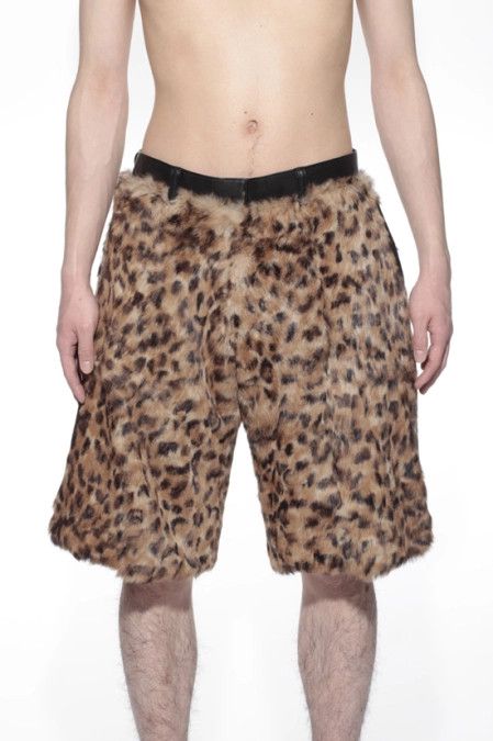 ★2010 Phenomenon Leopard Print Rabbit Fur Shorts