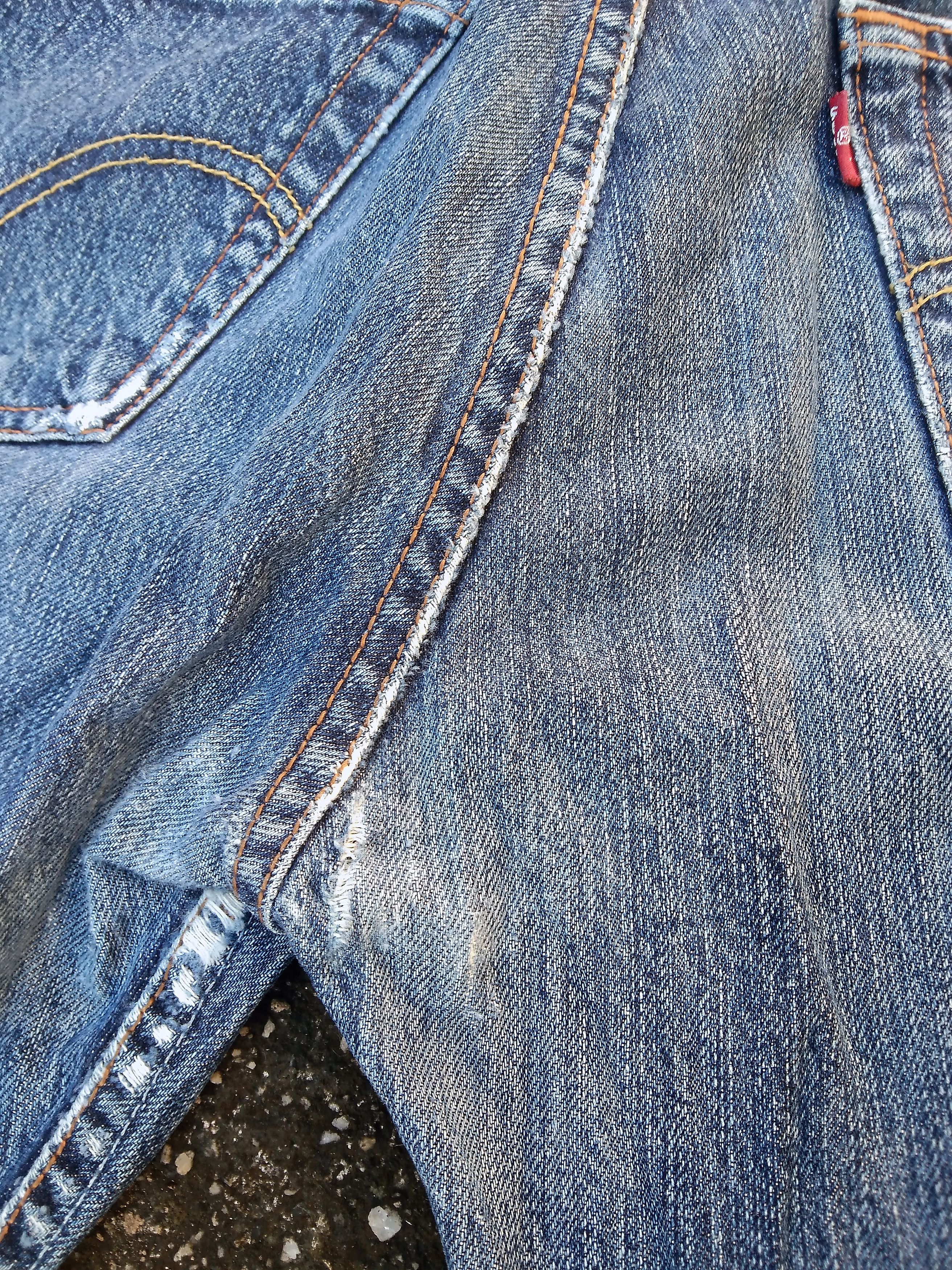 Levi's Vintage Levi's 501 Blue Washed Distressed Jeans 31x32 Size US 31 - 4 Thumbnail