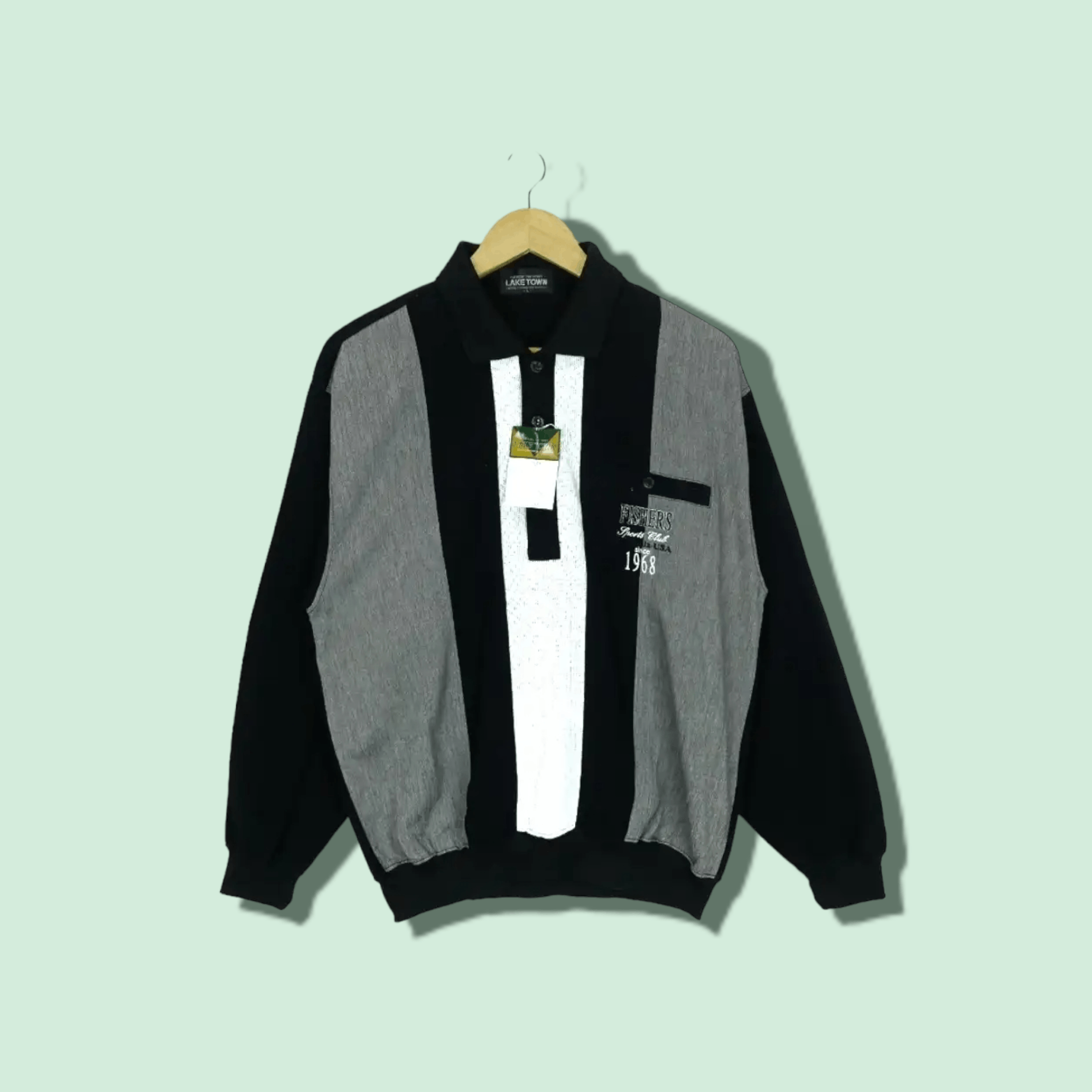 Japanese Brand 90's LAKE TOWN Multicolor Retro Style Sweatshirts Size US L / EU 52-54 / 3 - 1 Thumbnail