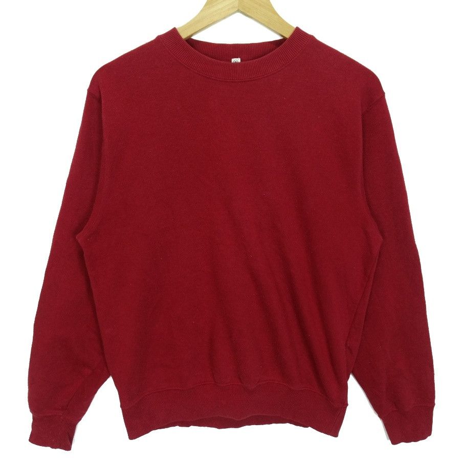 Uniqlo Vintage 90's UNIQLO Red Sweatshirts Jumper Pullover Sweater Size US M / EU 48-50 / 2 - 2 Thumbnail