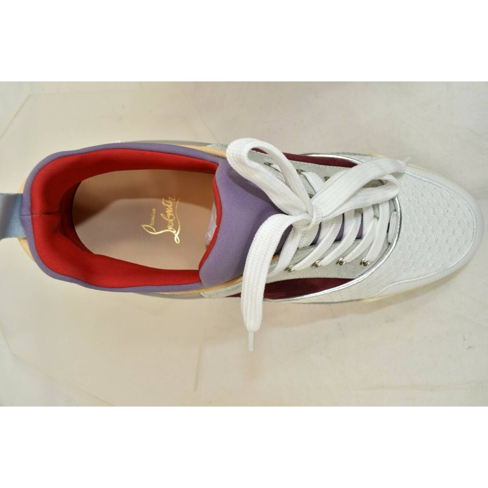 Christian Louboutin 3191281 AURELIEN MULTICOLOR MESH PATENT GLITTER SNEAKERS 43 Size US 10 / EU 43 - 9 Thumbnail