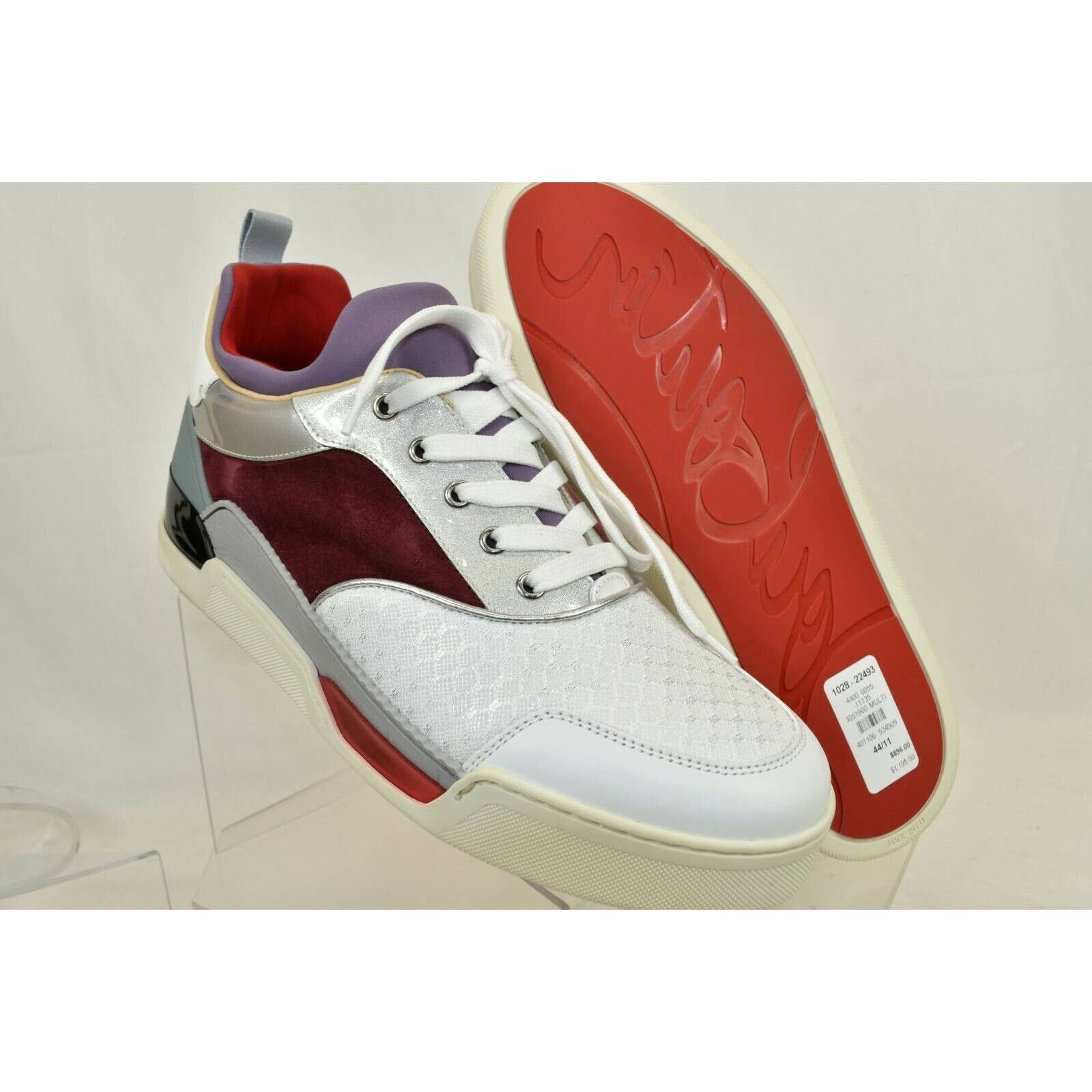 Christian Louboutin 3191281 AURELIEN MULTICOLOR MESH PATENT GLITTER SNEAKERS 43 Size US 10 / EU 43 - 10 Thumbnail