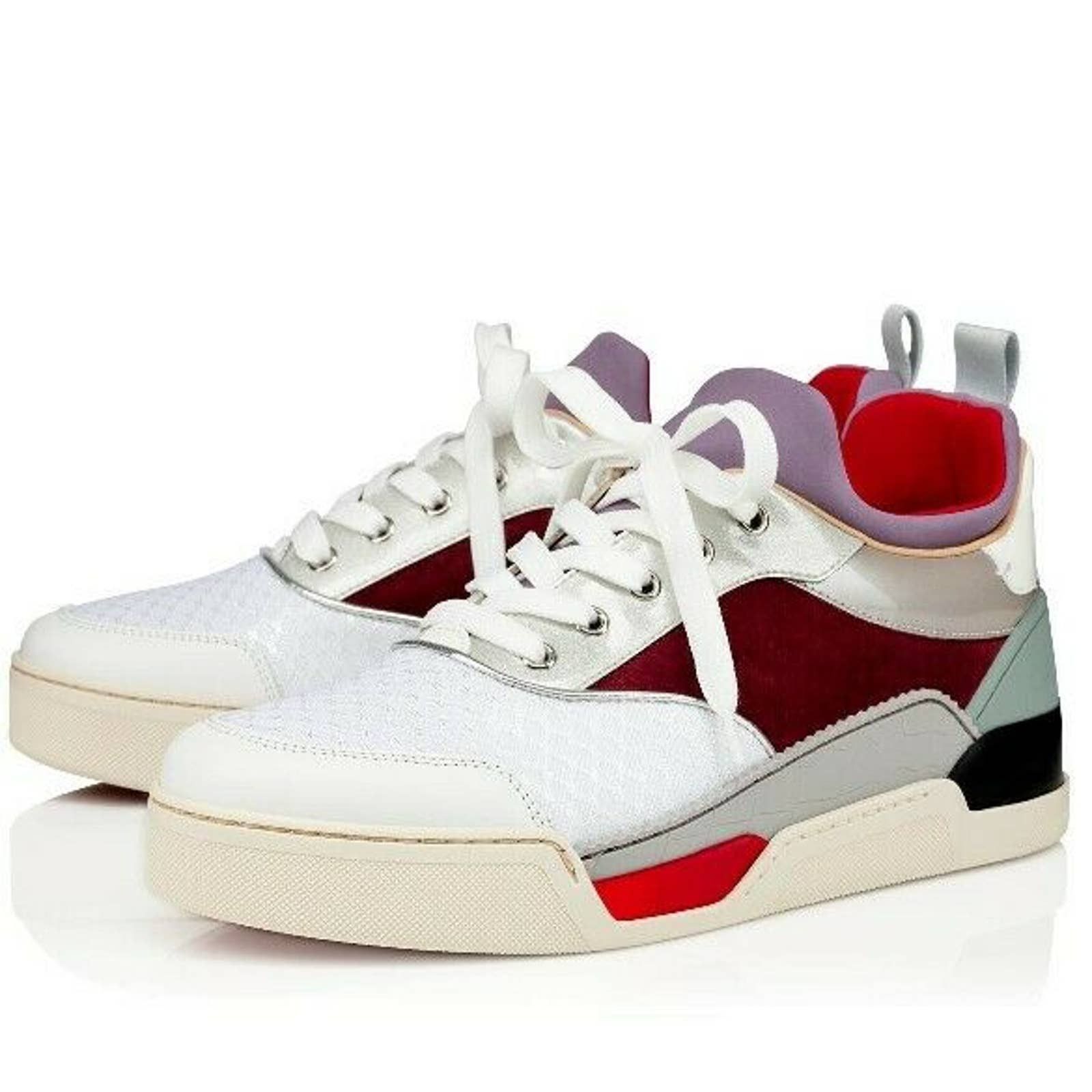 Christian Louboutin 3191281 AURELIEN MULTICOLOR MESH PATENT GLITTER SNEAKERS 43 Size US 10 / EU 43 - 1 Thumbnail