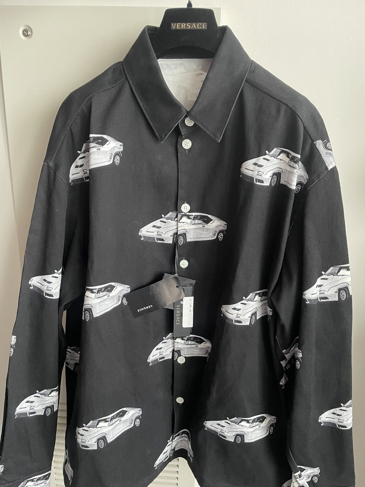 Versace $1,800 Sold Out Super Runway Car Print Denim Blazer Jacket Size US XL / EU 56 / 4 - 13 Thumbnail