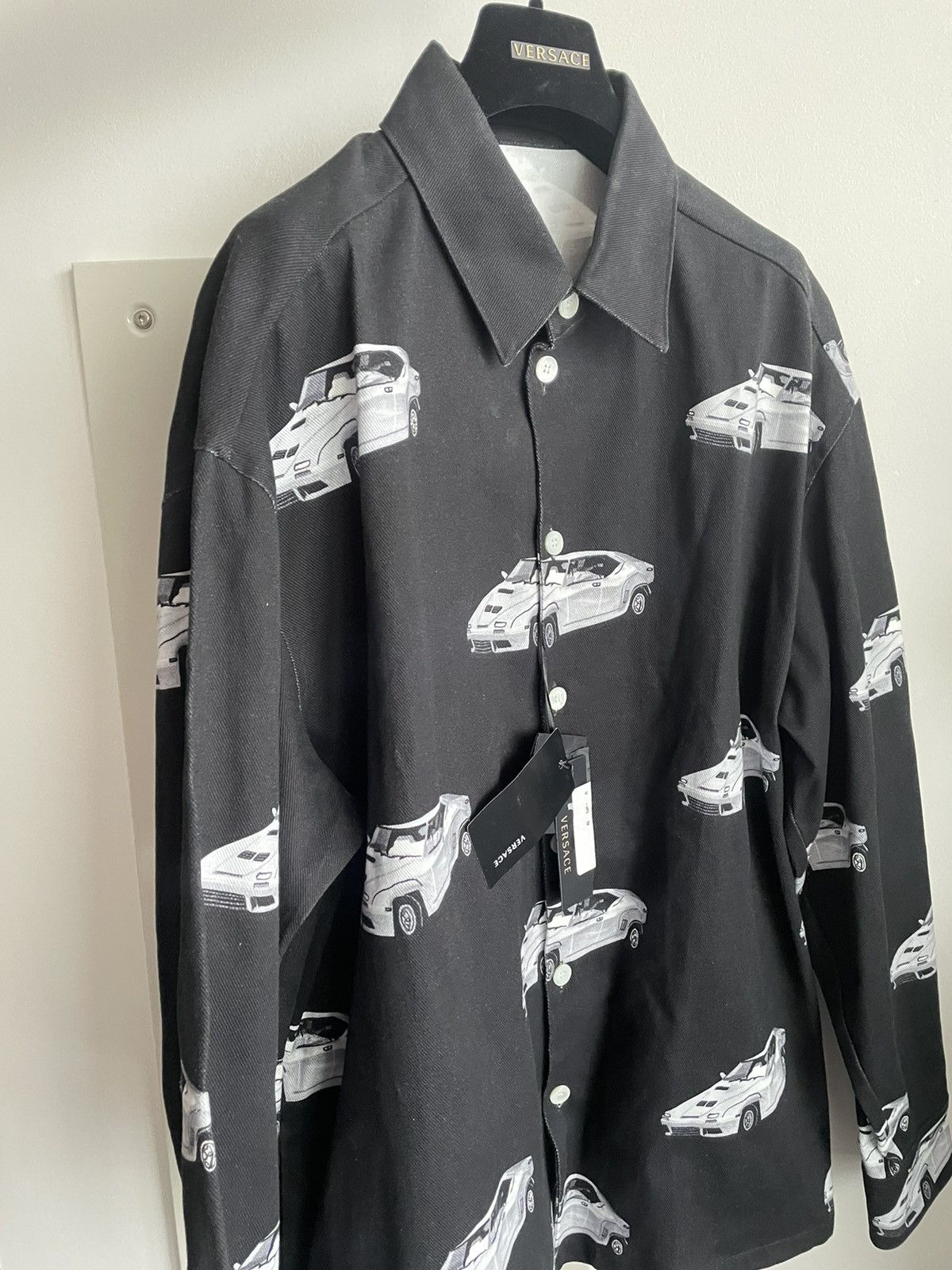 Versace $1,800 Sold Out Super Runway Car Print Denim Blazer Jacket Size US XL / EU 56 / 4 - 12 Thumbnail