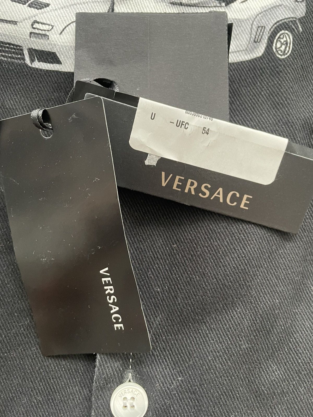Versace $1,800 Sold Out Super Runway Car Print Denim Blazer Jacket Size US XL / EU 56 / 4 - 17 Thumbnail