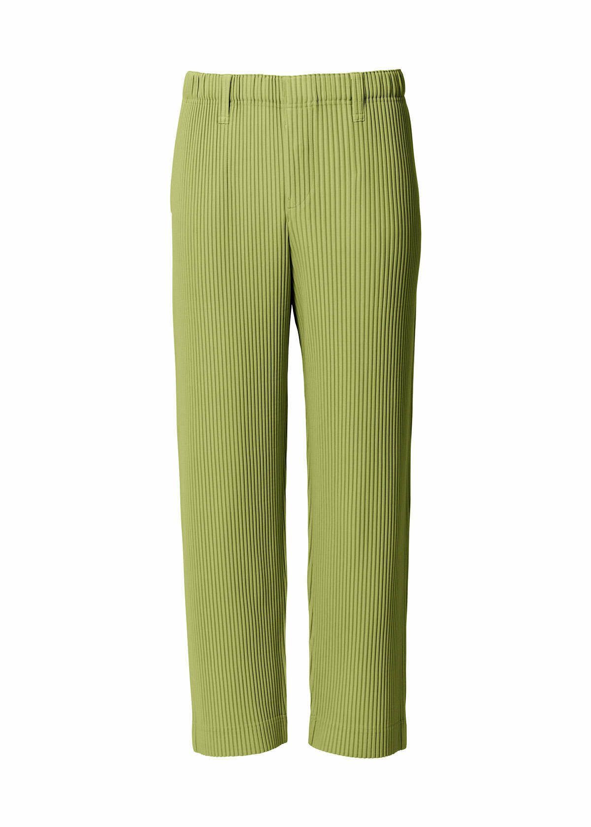 image of Issey Miyake Homme Plissé 2022 Ss Tailored Pants in Lime Green, Men's (Size 30)