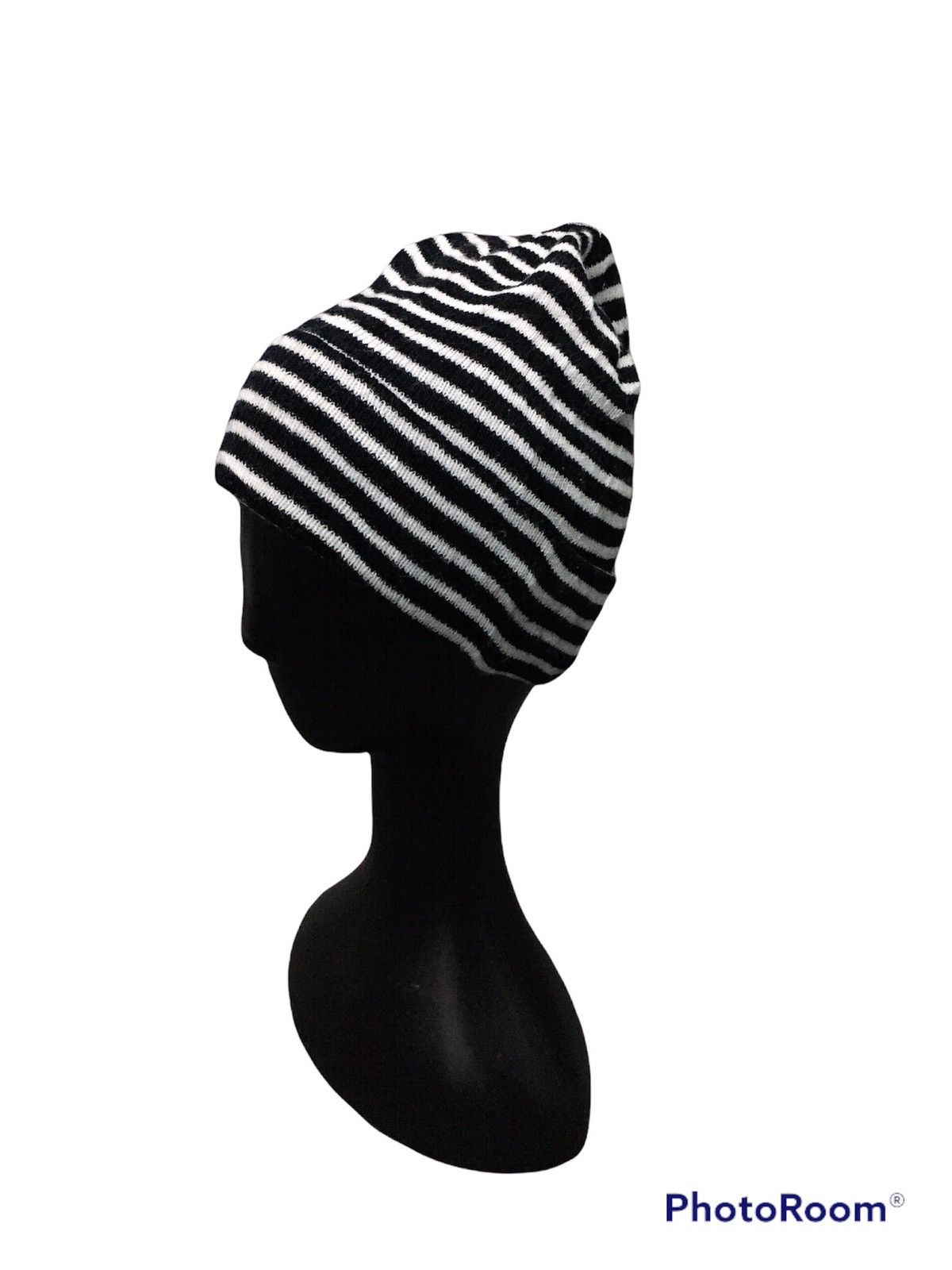 Vintage Kobain style Stripe Beanie Size ONE SIZE - 2 Thumbnail