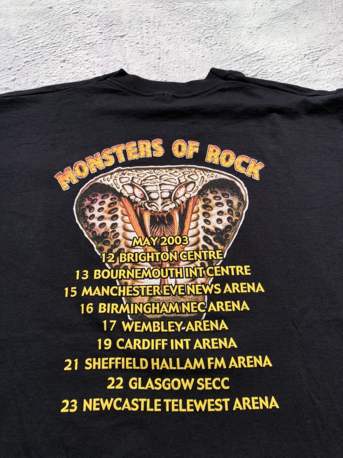 Band Tees Vintage 2003 Monster of Rock Snake Black Tee (Whitesnake) Size US XL / EU 56 / 4 - 8 Thumbnail
