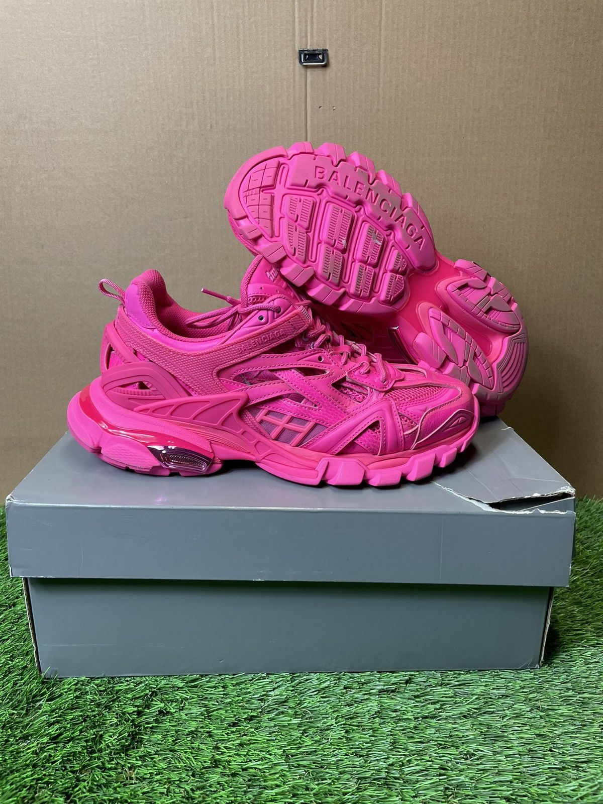 Pre-owned Balenciaga Track Runner Pink Size 9 Used Shoes  display picture 3