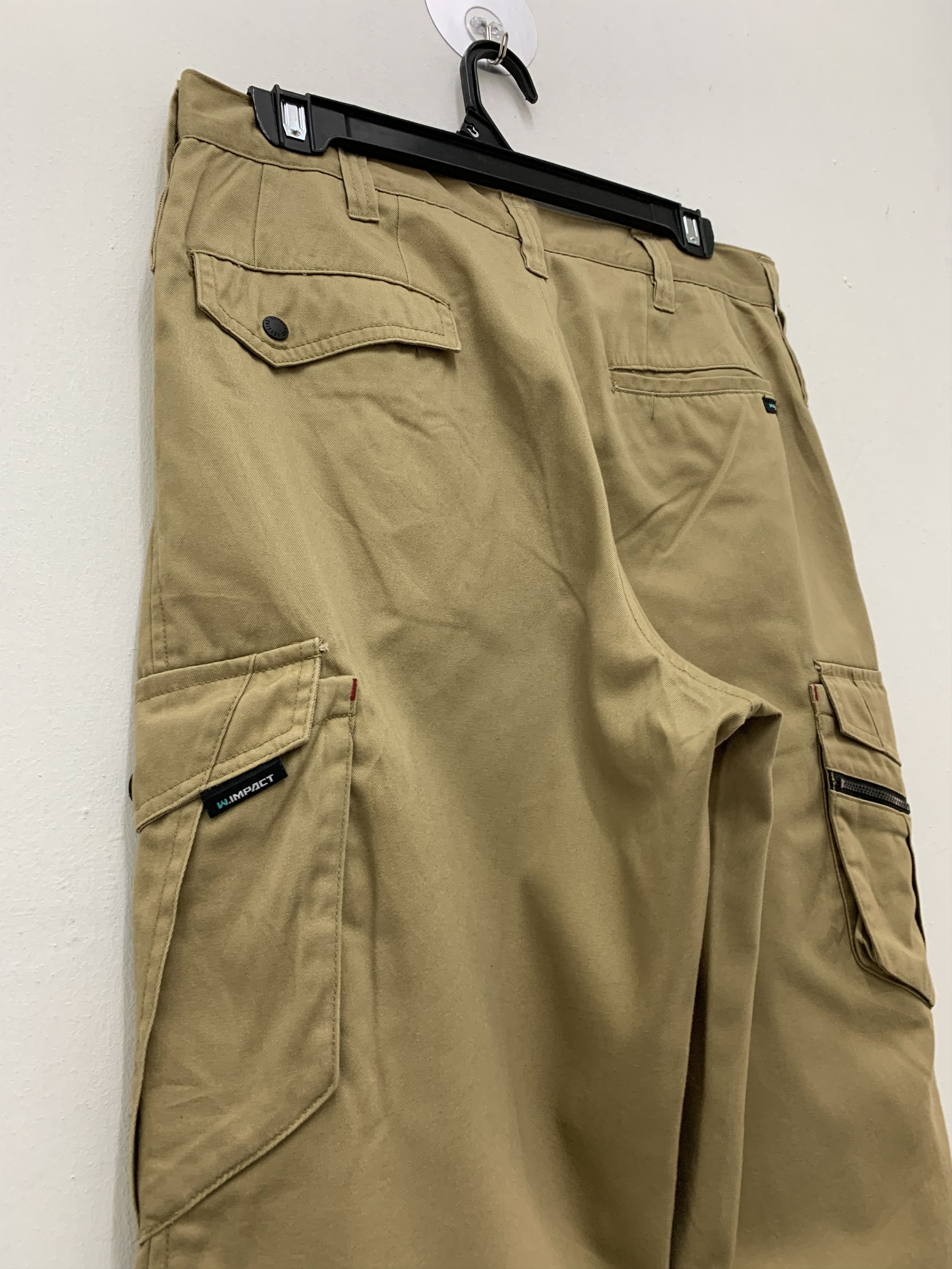 Japanese Brand Cargo Pants W.Impact Multipocket Khaki Streetwear Size US 30 / EU 46 - 12 Thumbnail