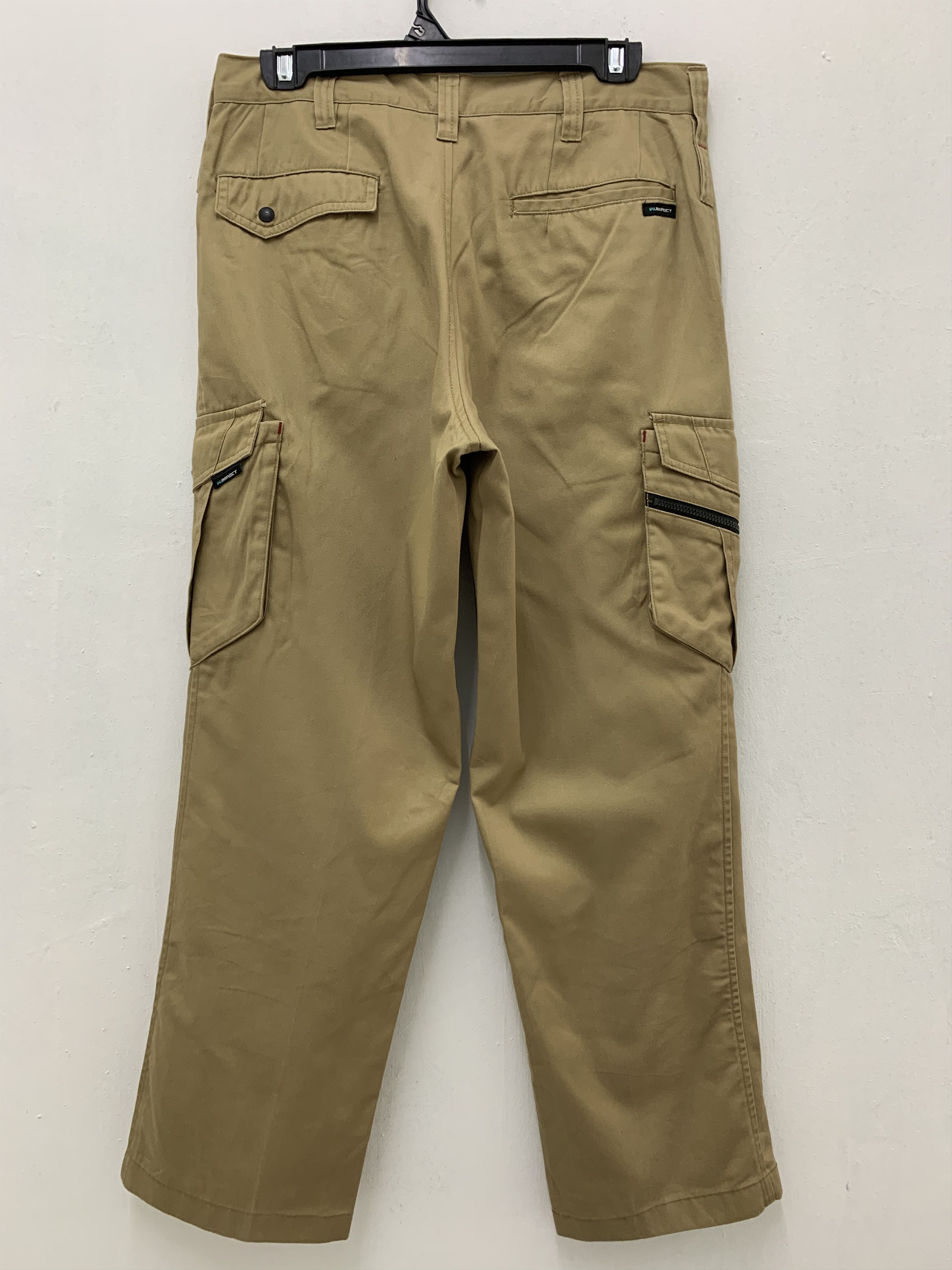 Japanese Brand Cargo Pants W.Impact Multipocket Khaki Streetwear Size US 30 / EU 46 - 7 Thumbnail