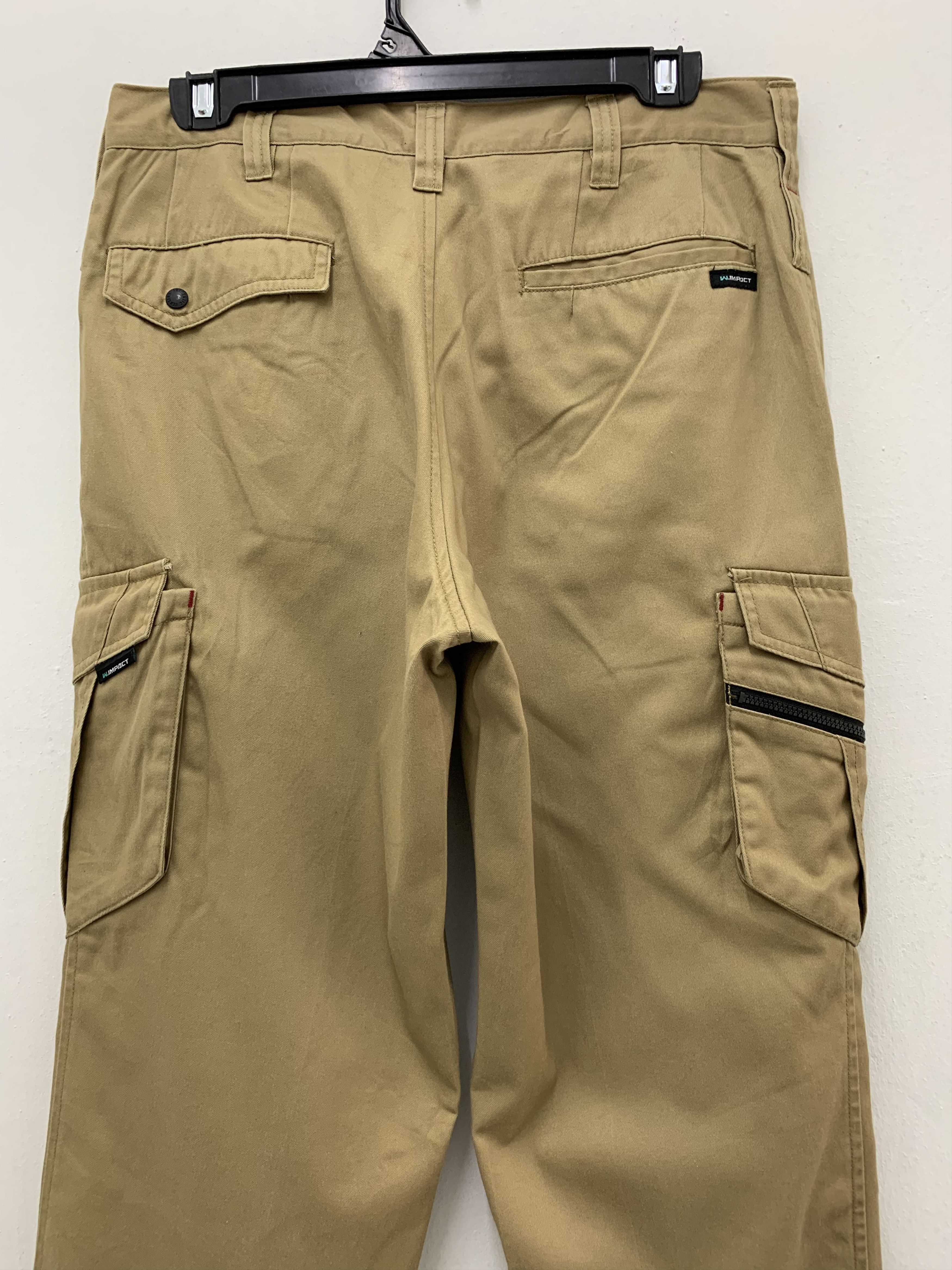 Japanese Brand Cargo Pants W.Impact Multipocket Khaki Streetwear Size US 30 / EU 46 - 8 Thumbnail