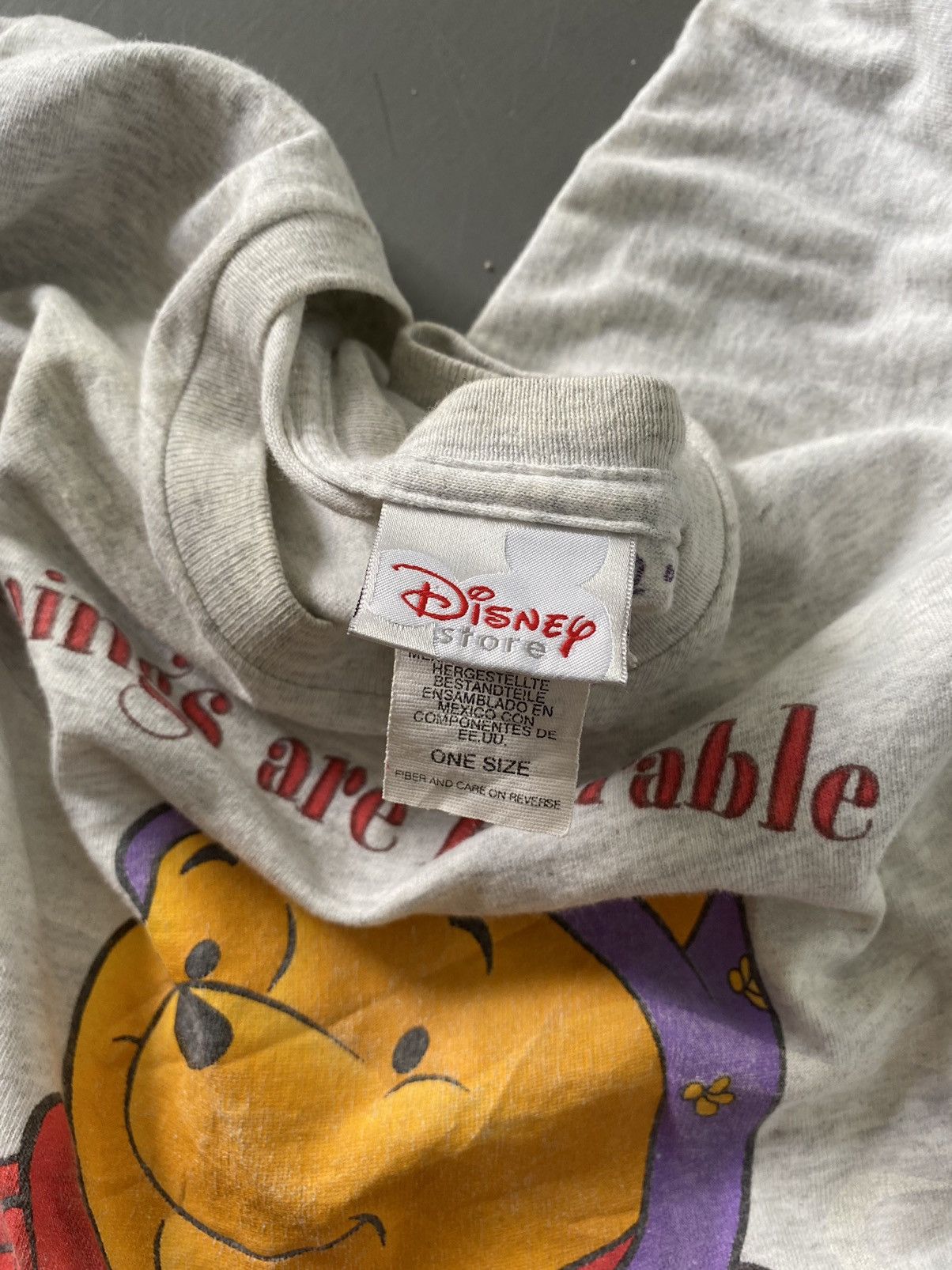 Disney × Vintage Vintage ‘99 Winnie the Pooh Morning’s are Bearable Tee Size US XL / EU 56 / 4 - 9 Thumbnail