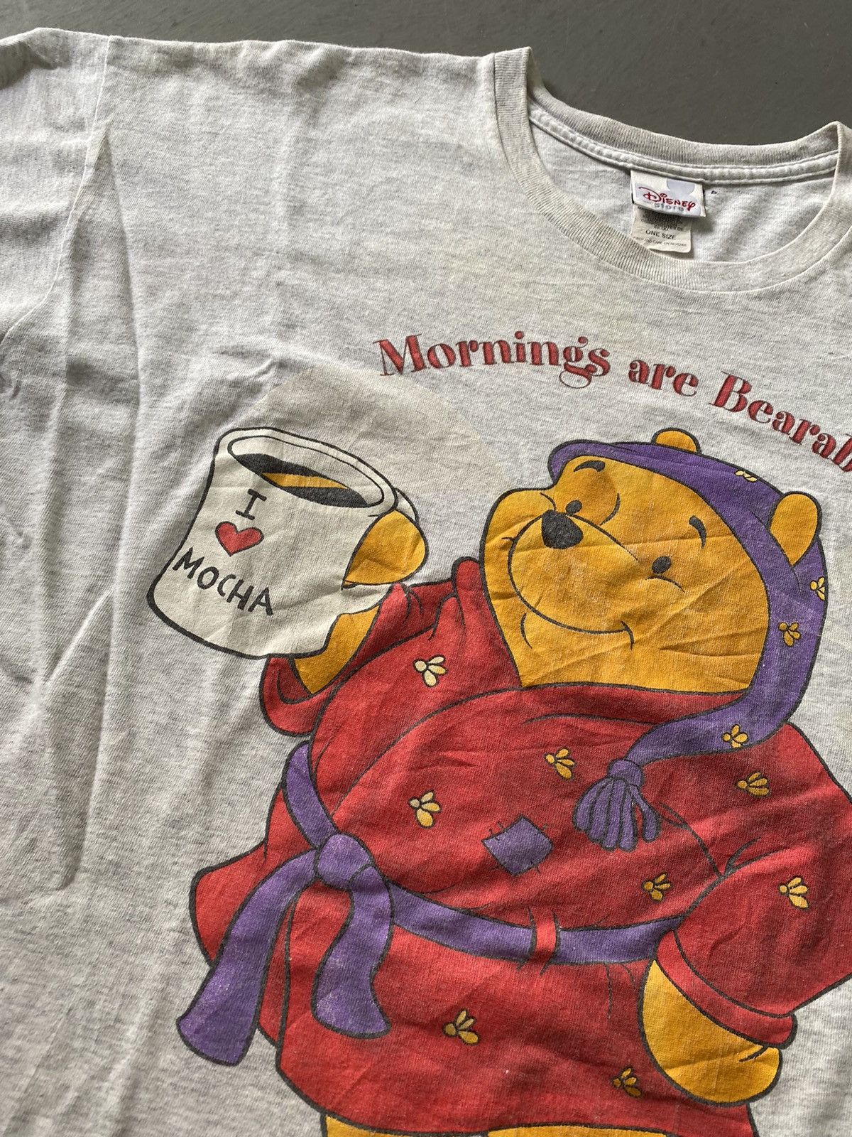 Disney × Vintage Vintage ‘99 Winnie the Pooh Morning’s are Bearable Tee Size US XL / EU 56 / 4 - 4 Thumbnail