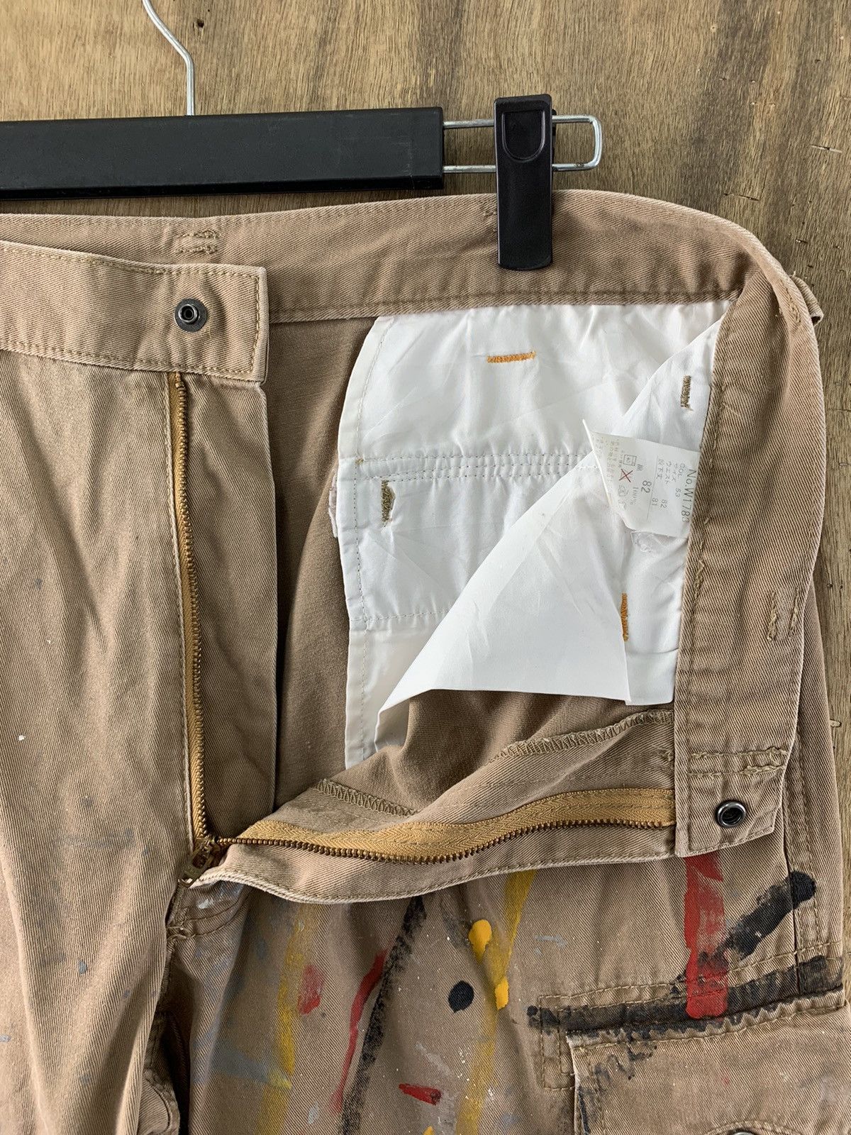 Japanese Brand Cargo Pants Painted Custom Multipocket Brown Streetwear Size US 30 / EU 46 - 8 Thumbnail