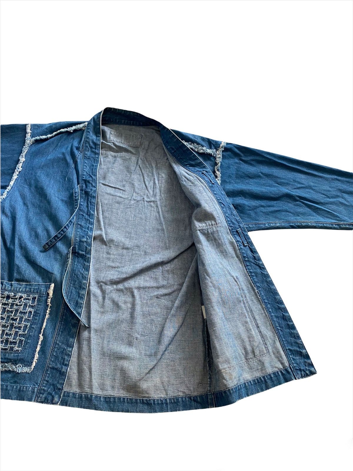 Blue Blue Japan × Japanese Brand × Vintage 🇯🇵Vintage Dyen Kimono Pachwork style visvim kapital design Size US L / EU 52-54 / 3 - 9 Thumbnail