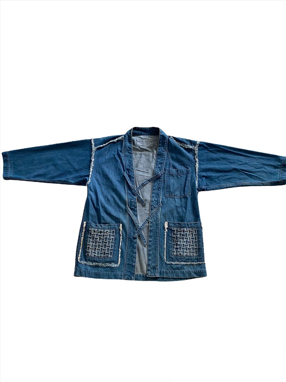 Blue Blue Japan × Japanese Brand × Vintage 🇯🇵Vintage Dyen Kimono Pachwork style visvim kapital design Size US L / EU 52-54 / 3 - 3 Thumbnail