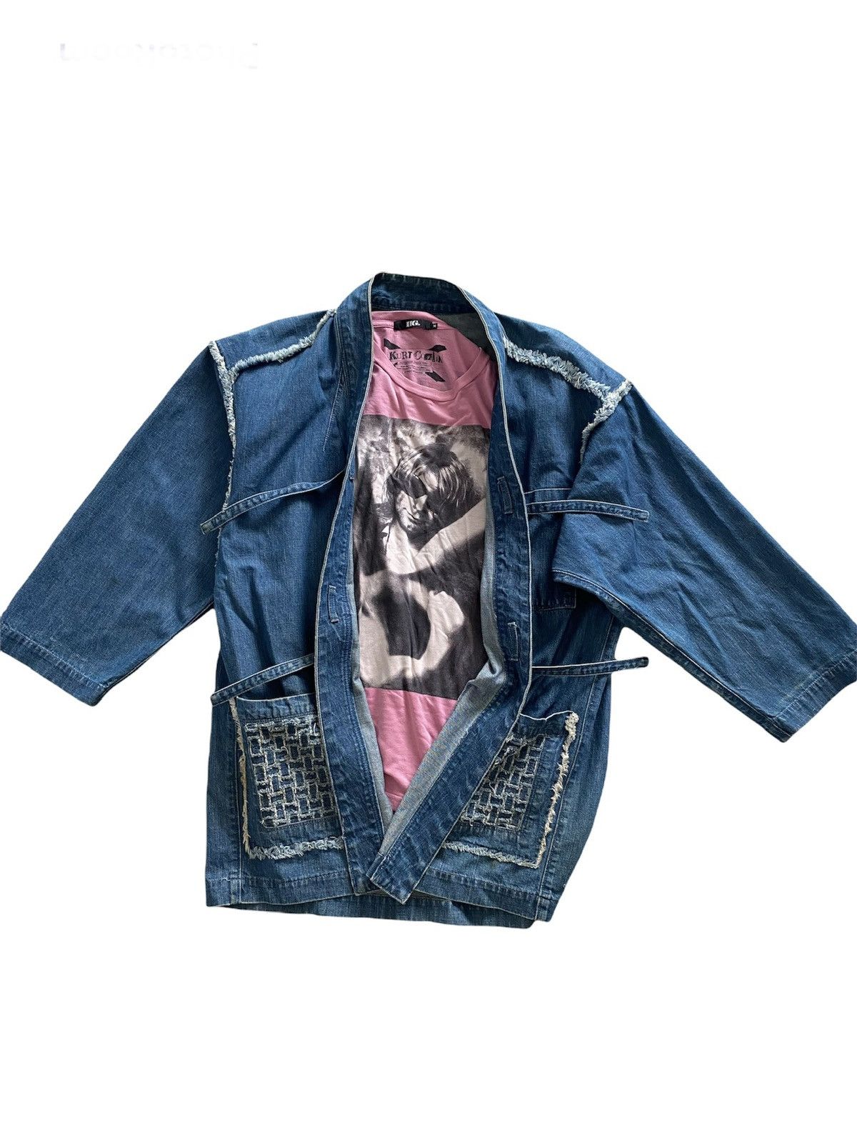 Blue Blue Japan × Japanese Brand × Vintage 🇯🇵Vintage Dyen Kimono Pachwork style visvim kapital design Size US L / EU 52-54 / 3 - 2 Thumbnail