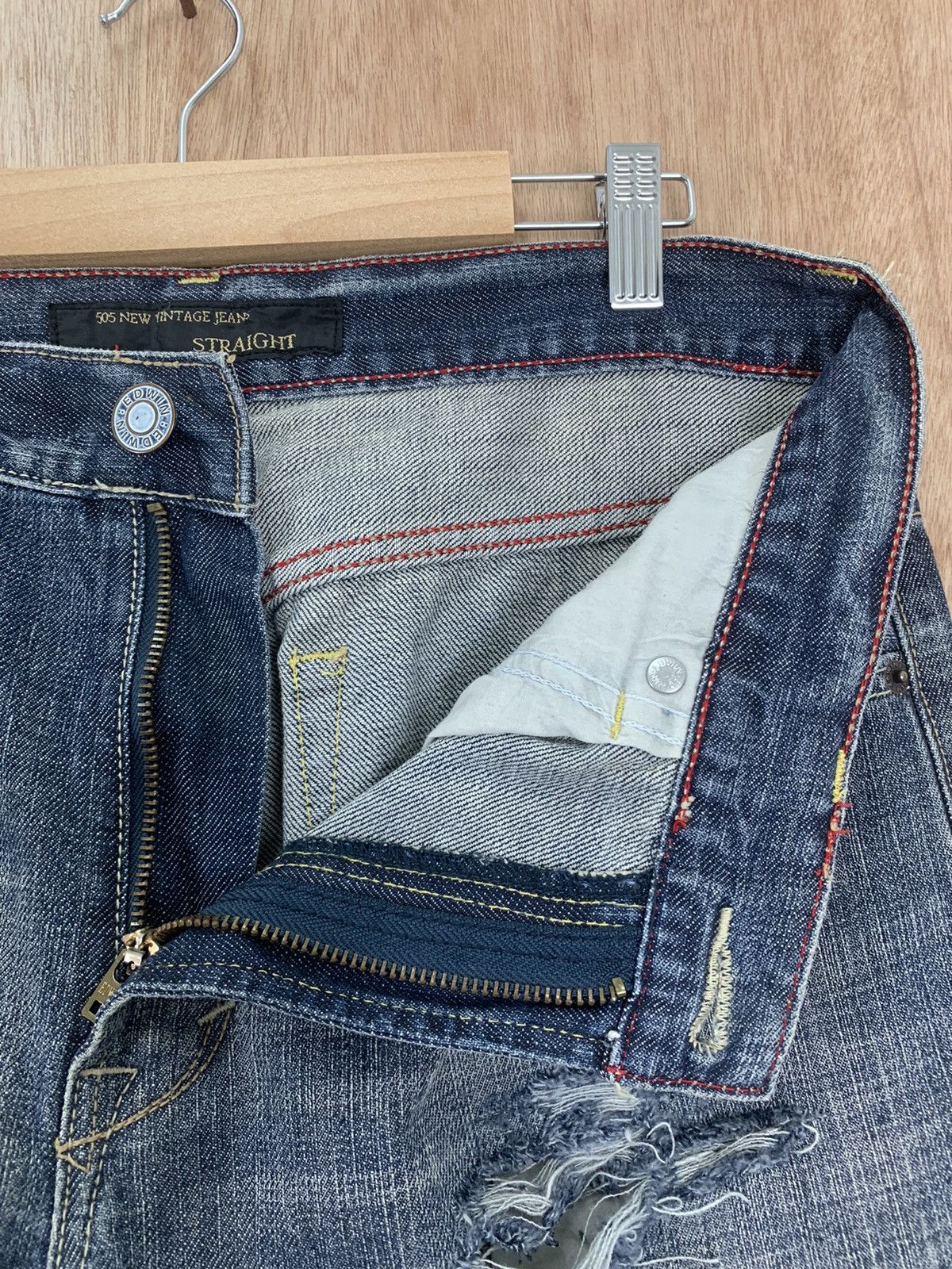 Edwin Edwin Distressed Denim Designed Japan 505 Vintage Size US 32 / EU 48 - 8 Thumbnail