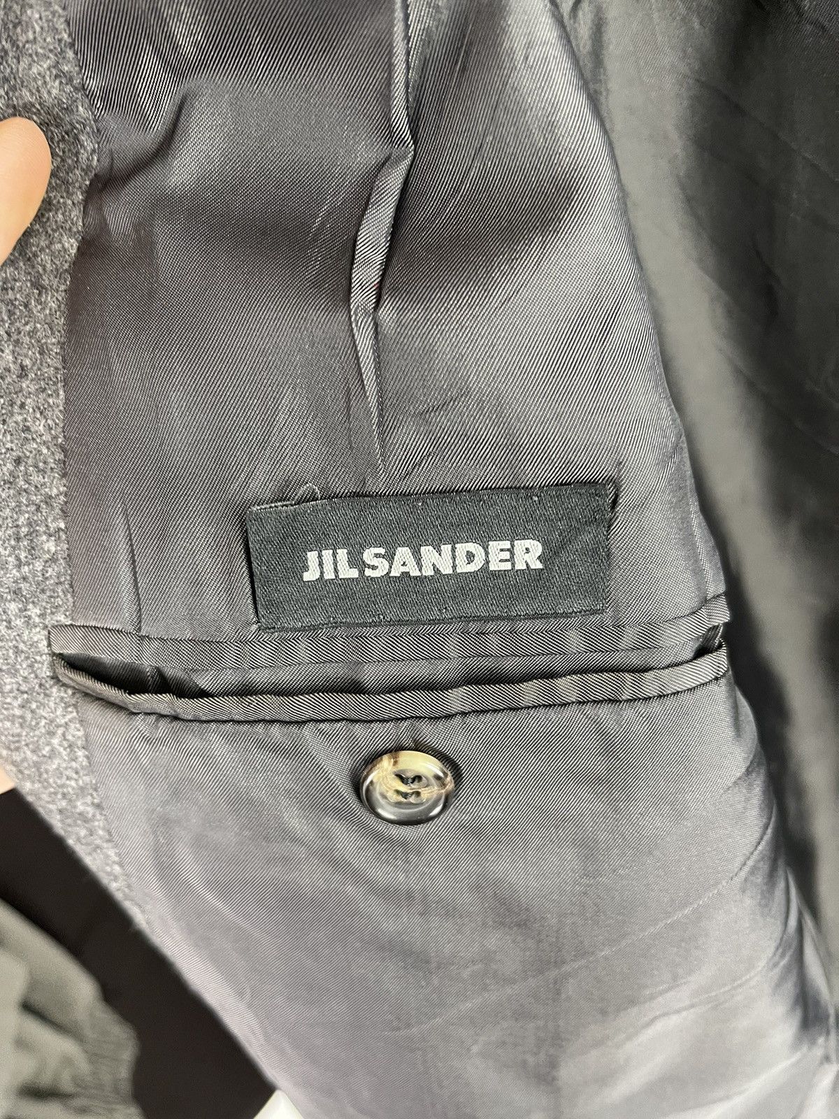 Jil Sander Raf Simons Tailor Made Jill Sander Grey Wool Coat Size 50R - 5 Thumbnail
